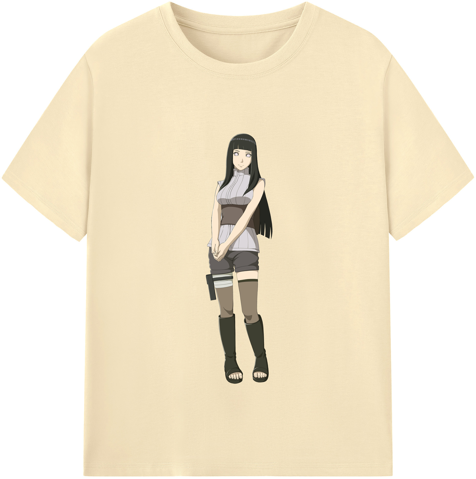 （画像用） NARUTO -ナルト- 日向ヒナタ Hyūga Hinata 綿100％半袖Tシャツ（フロントプリント）