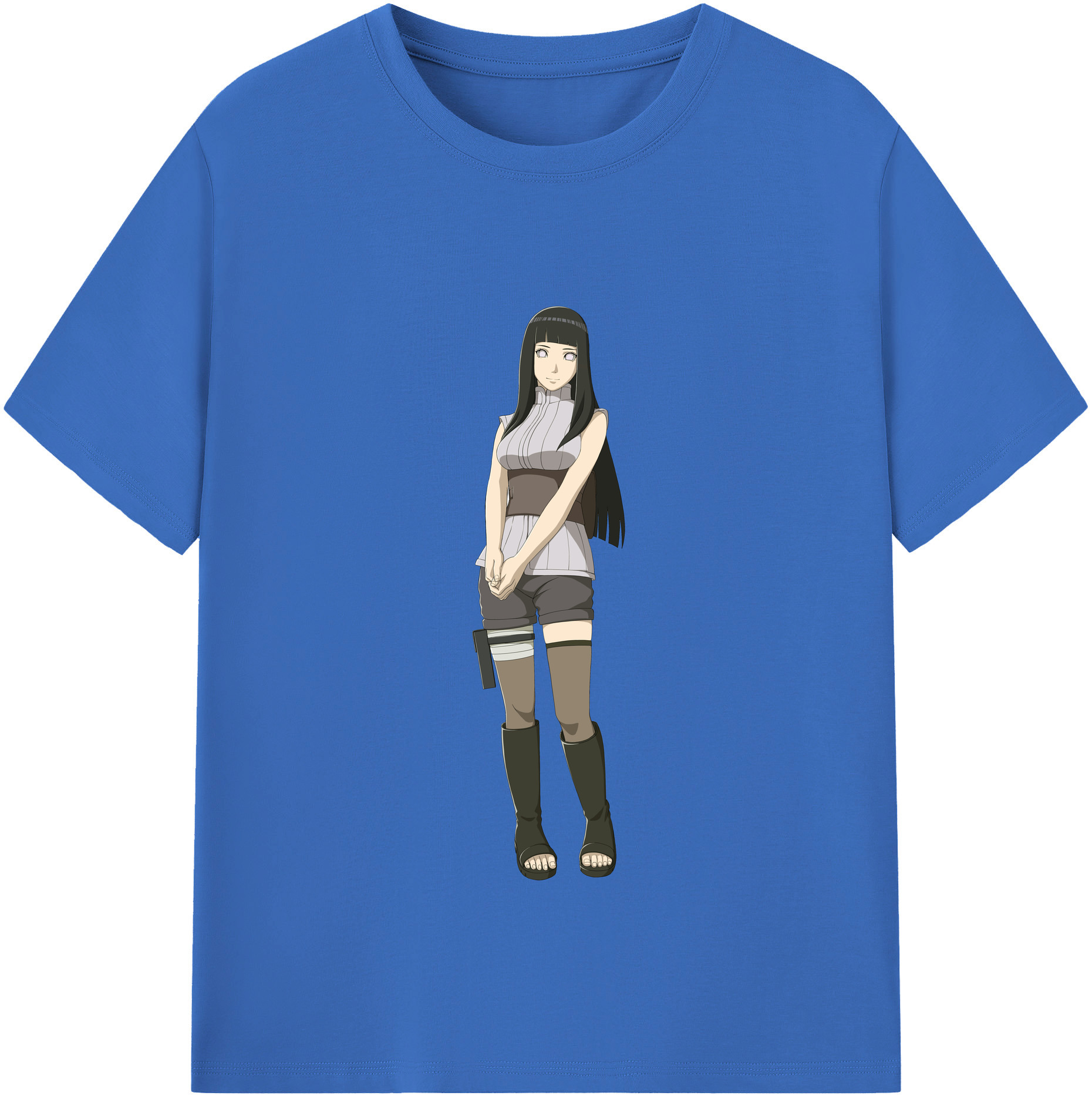 （画像用） NARUTO -ナルト- 日向ヒナタ Hyūga Hinata 綿100％半袖Tシャツ（フロントプリント）