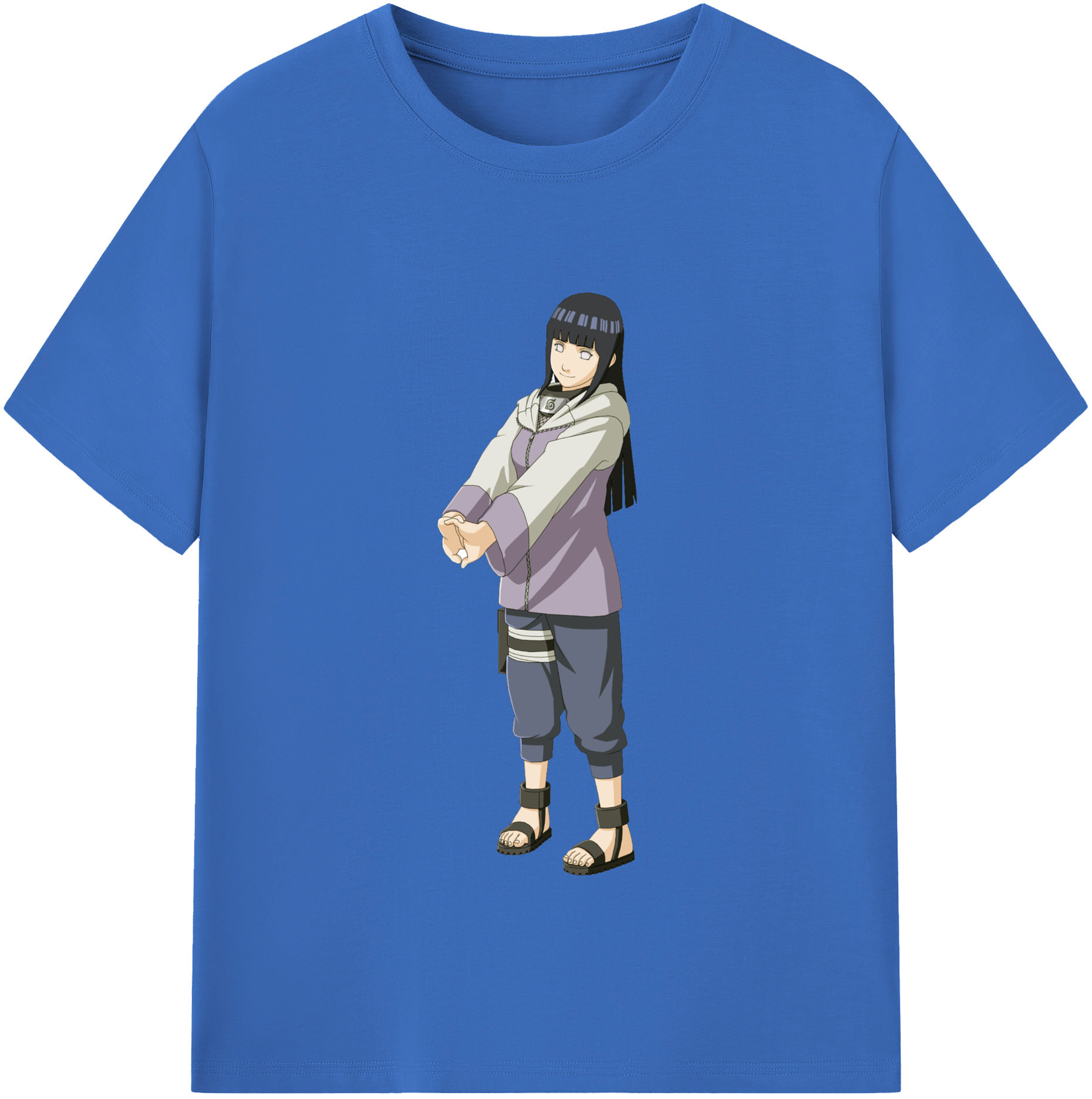 （画像用） NARUTO -ナルト- 日向ヒナタ Hyūga Hinata 綿100％半袖Tシャツ（フロントプリント）