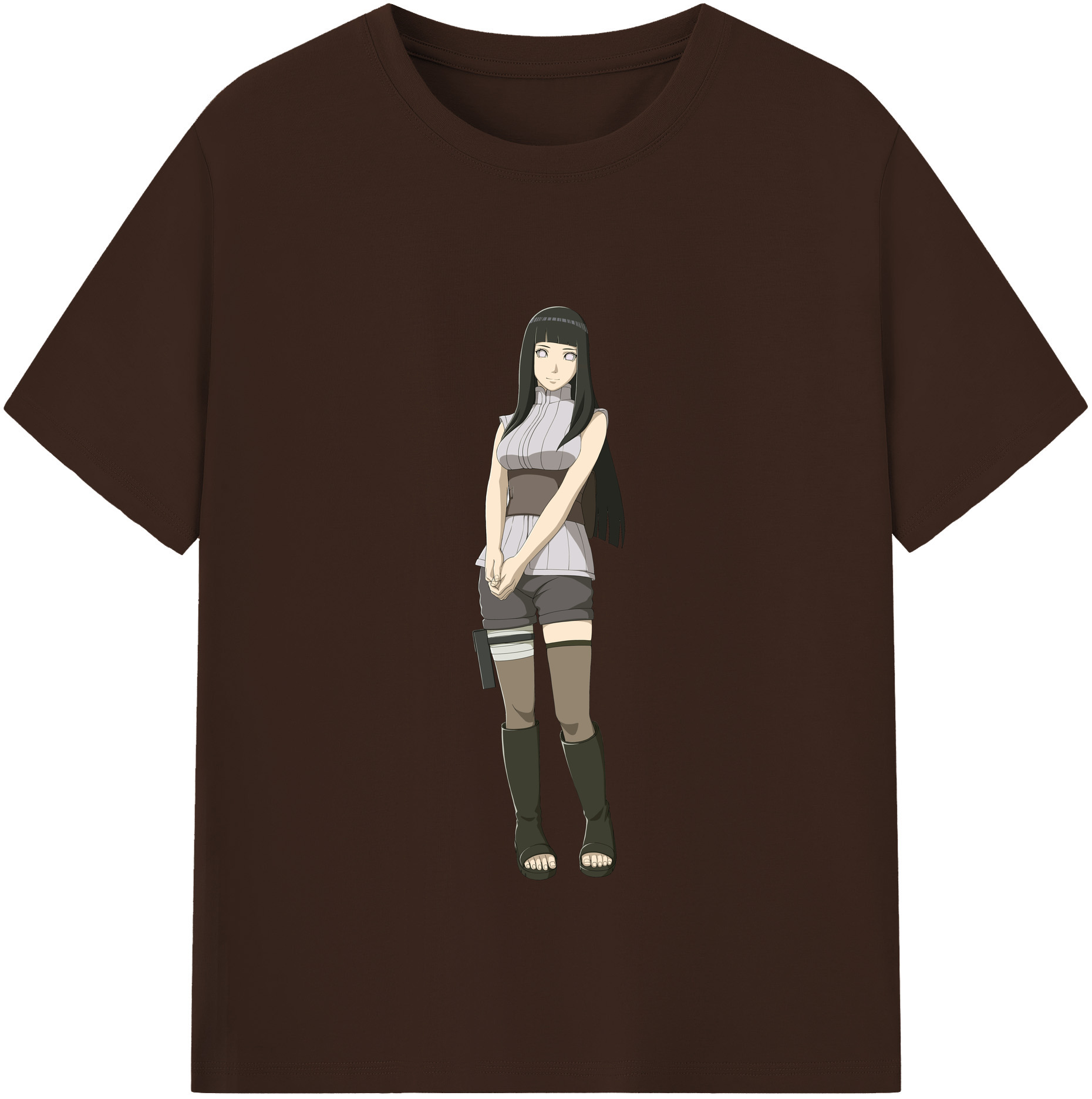 （画像用） NARUTO -ナルト- 日向ヒナタ Hyūga Hinata 綿100％半袖Tシャツ（フロントプリント）