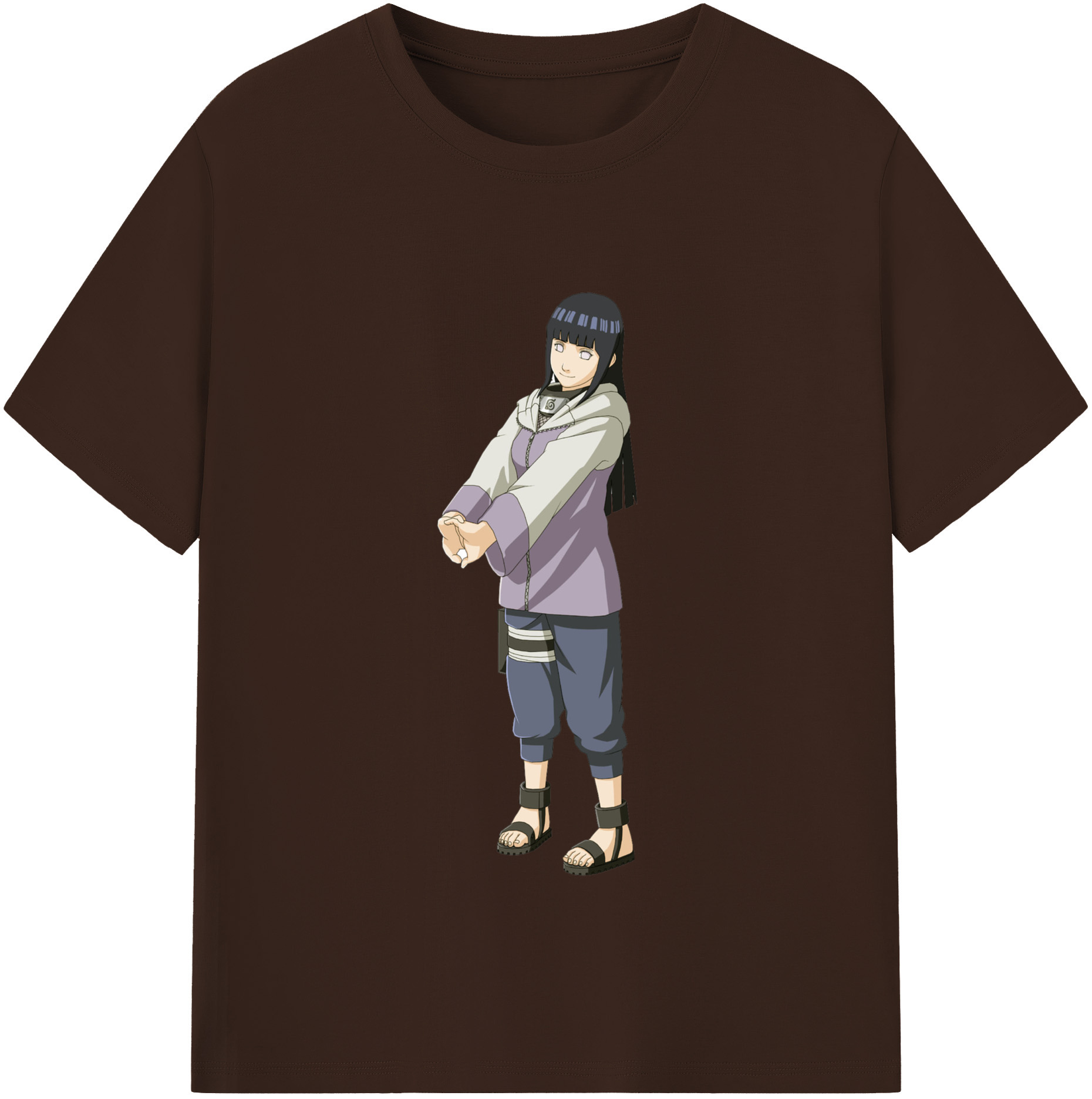 （画像用） NARUTO -ナルト- 日向ヒナタ Hyūga Hinata 綿100％半袖Tシャツ（フロントプリント）
