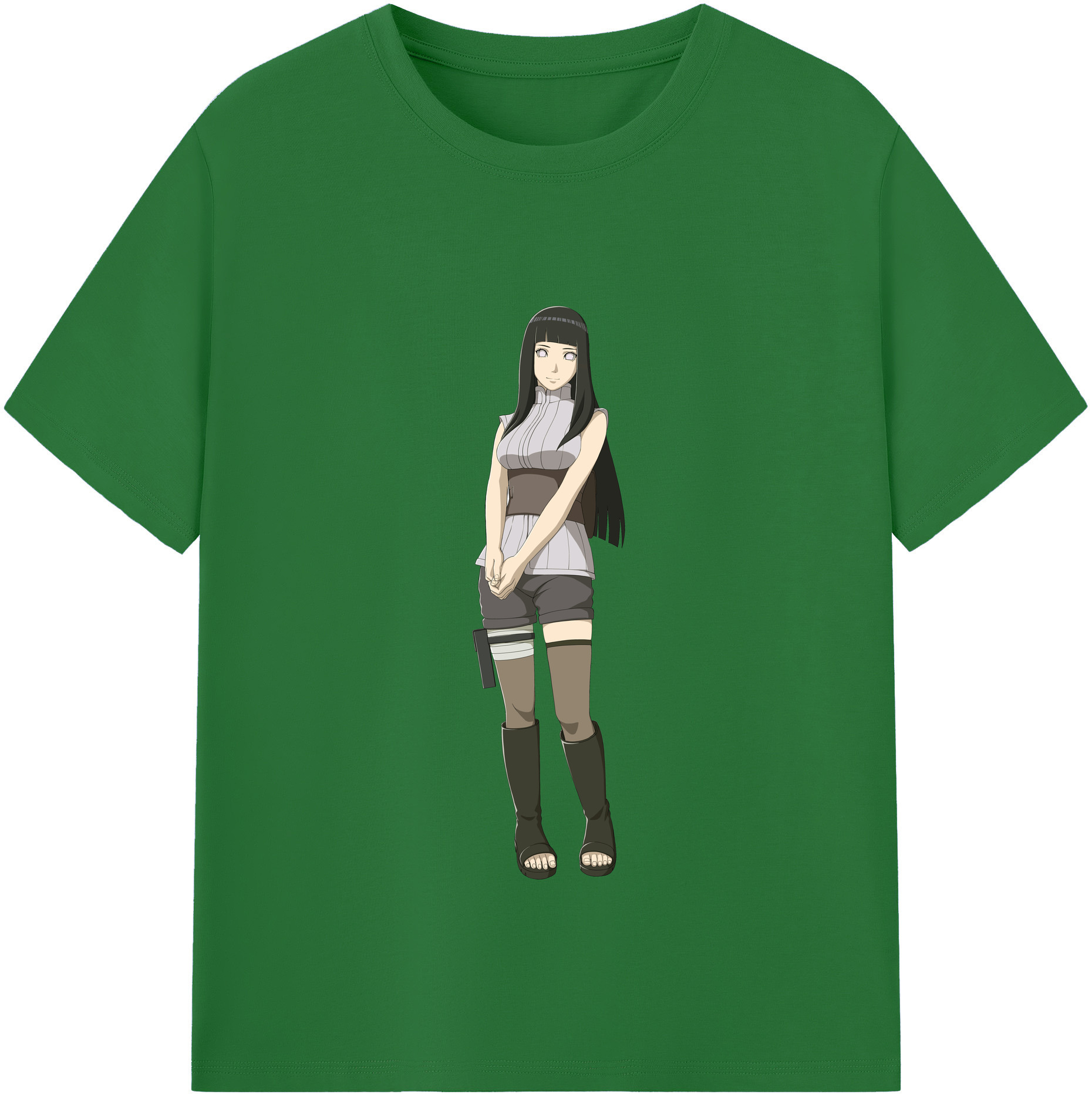 （画像用） NARUTO -ナルト- 日向ヒナタ Hyūga Hinata 綿100％半袖Tシャツ（フロントプリント）