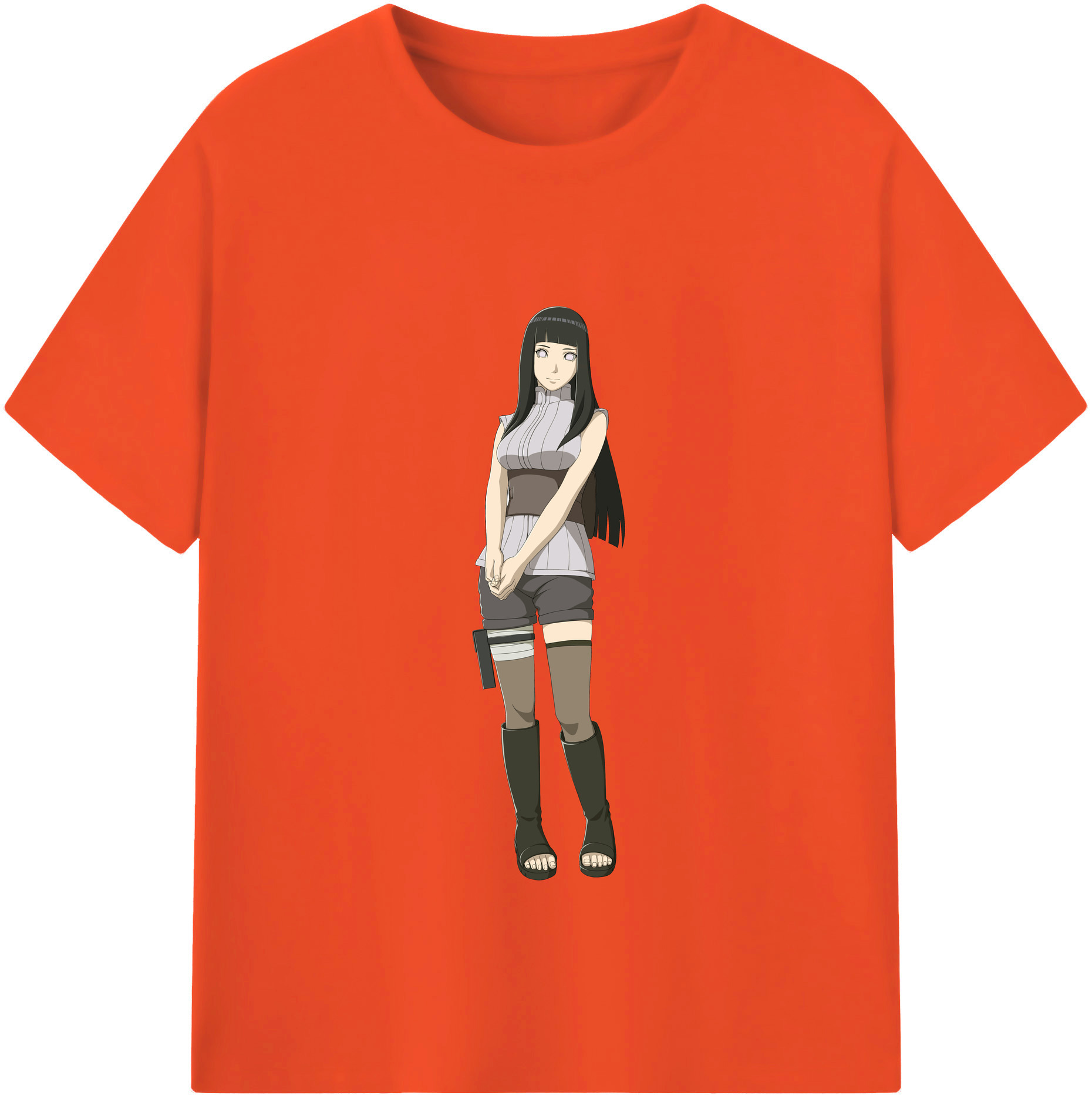 （画像用） NARUTO -ナルト- 日向ヒナタ Hyūga Hinata 綿100％半袖Tシャツ（フロントプリント）