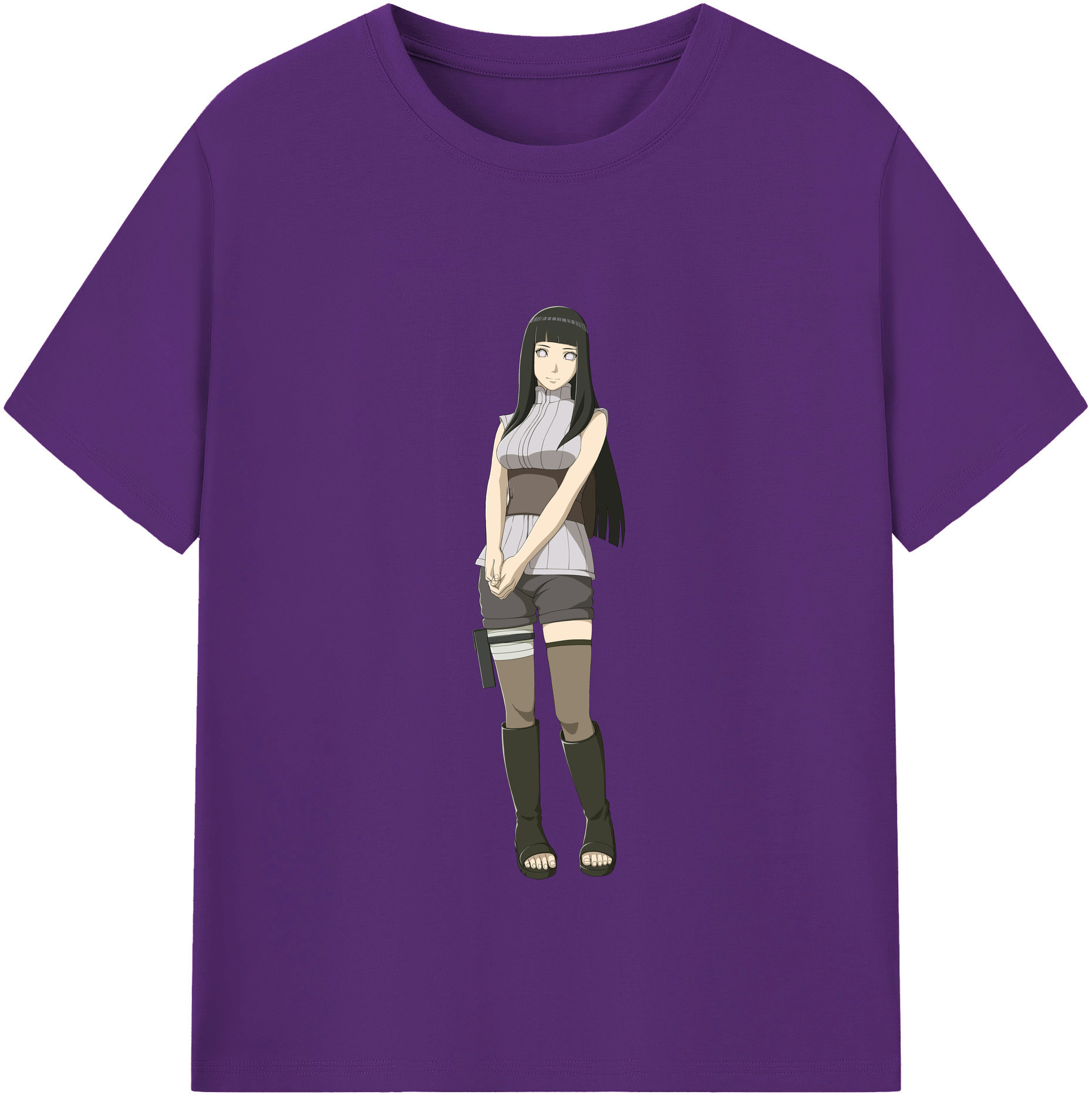 （画像用） NARUTO -ナルト- 日向ヒナタ Hyūga Hinata 綿100％半袖Tシャツ（フロントプリント）