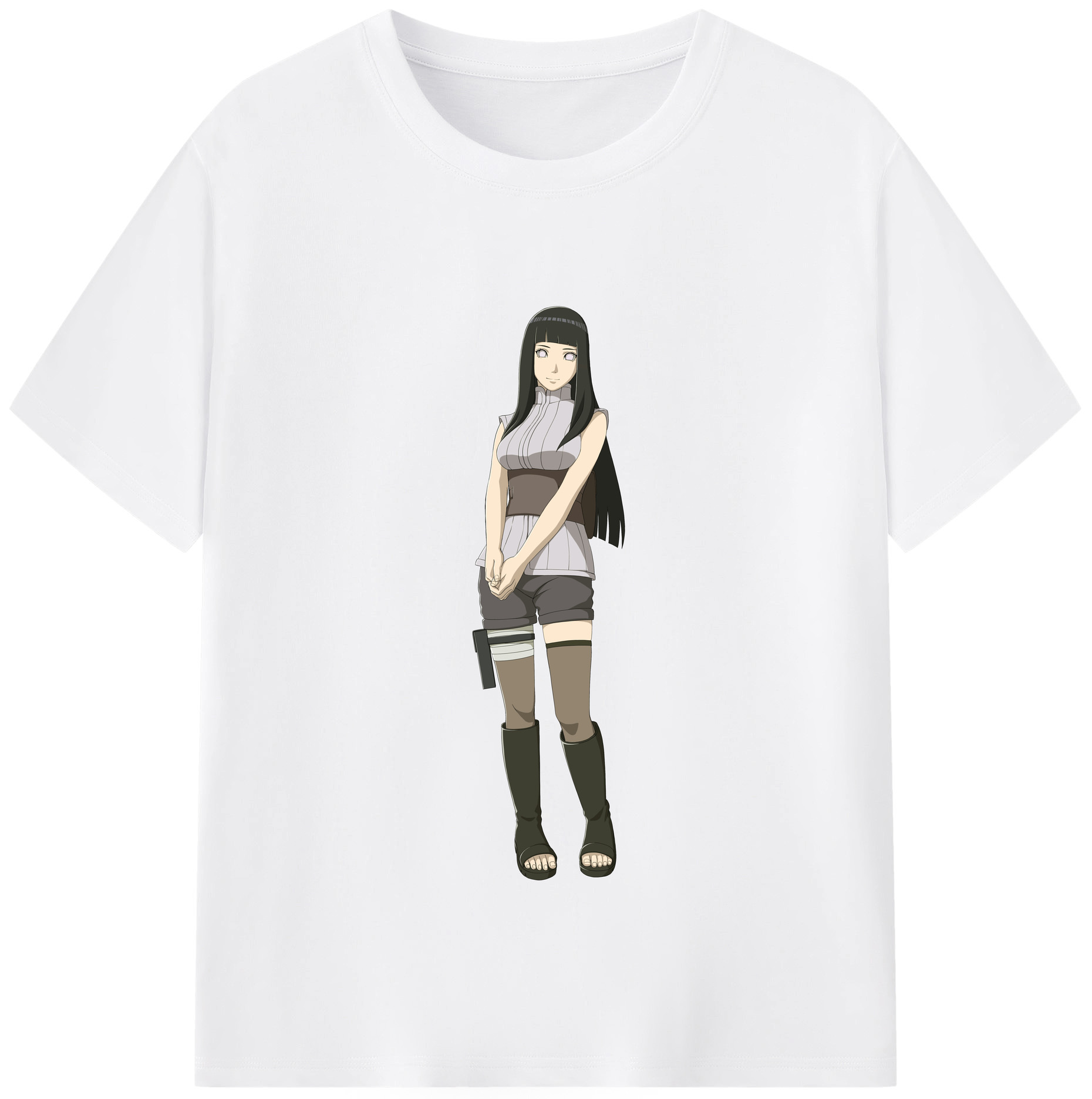 （画像用） NARUTO -ナルト- 日向ヒナタ Hyūga Hinata 綿100％半袖Tシャツ（フロントプリント）