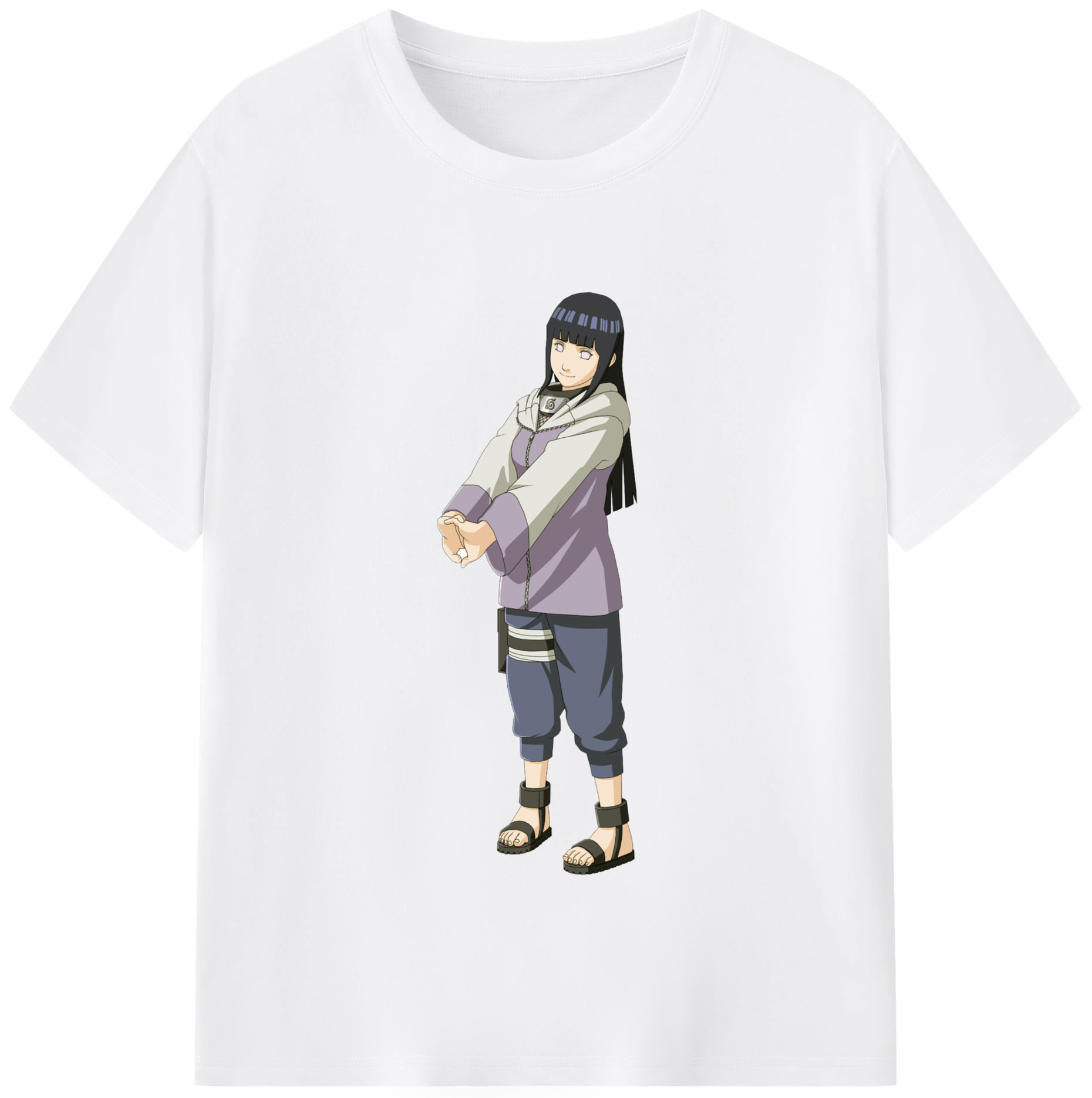 （画像用） NARUTO -ナルト- 日向ヒナタ Hyūga Hinata 綿100％半袖Tシャツ（フロントプリント）