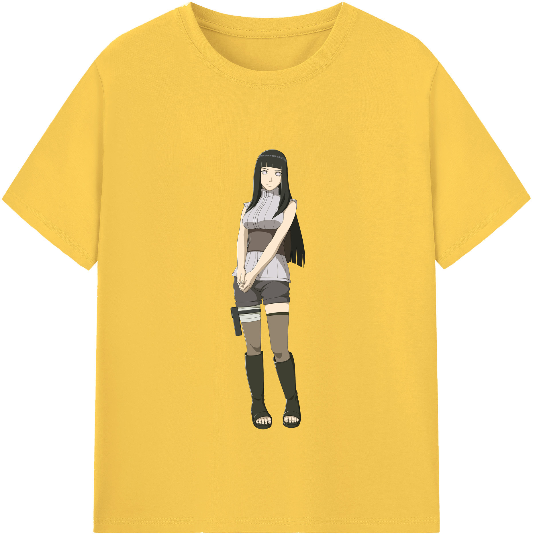 （画像用） NARUTO -ナルト- 日向ヒナタ Hyūga Hinata 綿100％半袖Tシャツ（フロントプリント）