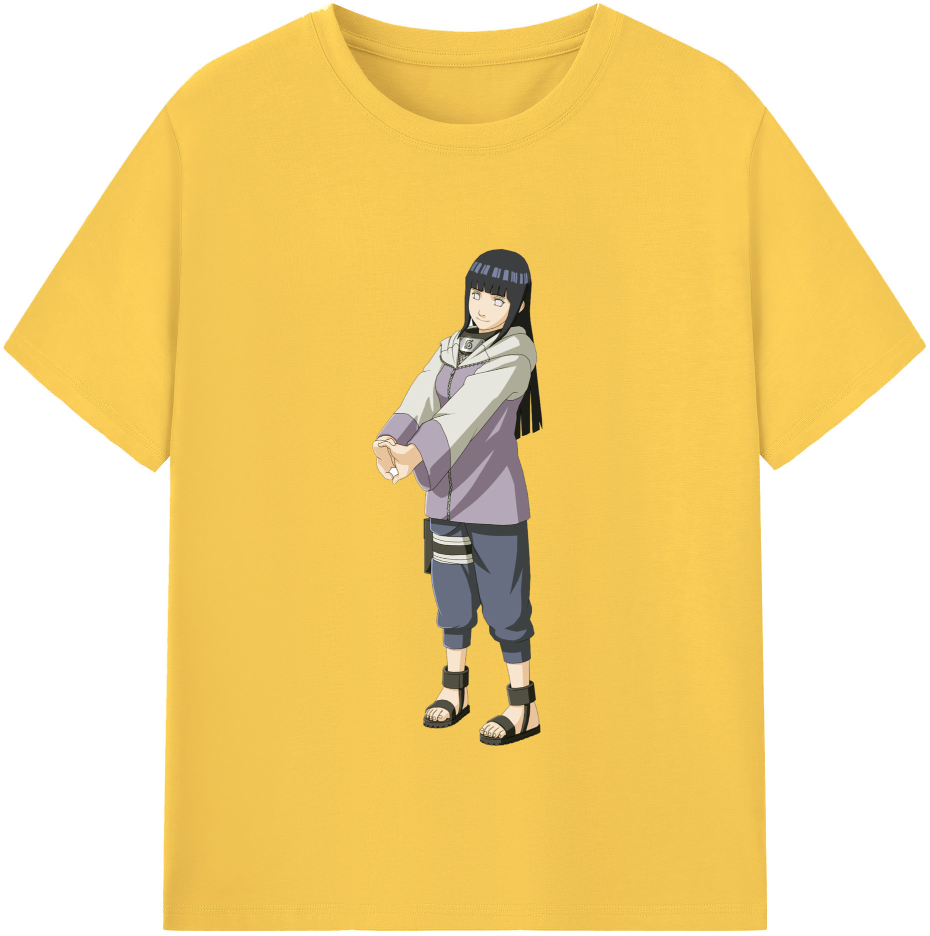 （画像用） NARUTO -ナルト- 日向ヒナタ Hyūga Hinata 綿100％半袖Tシャツ（フロントプリント）