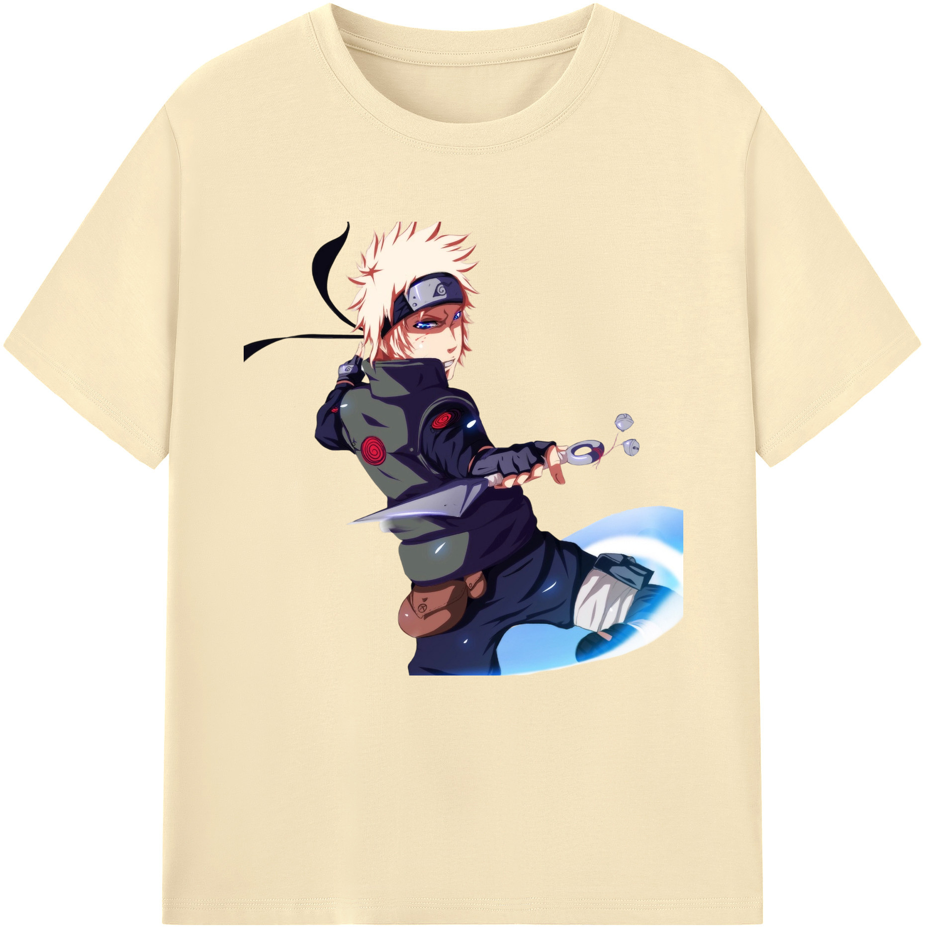 （画像用） NARUTO -ナルト- 波風 ミナト Namikaze Minato 綿100％半袖Tシャツ（フロントプリント）