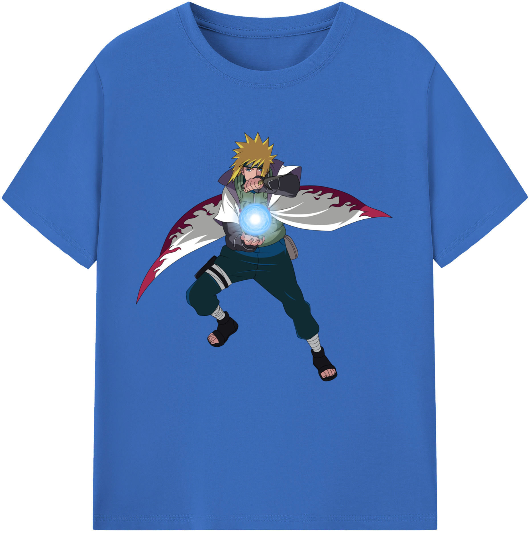 （画像用） NARUTO -ナルト- 波風 ミナト Namikaze Minato 綿100％半袖Tシャツ（フロントプリント）