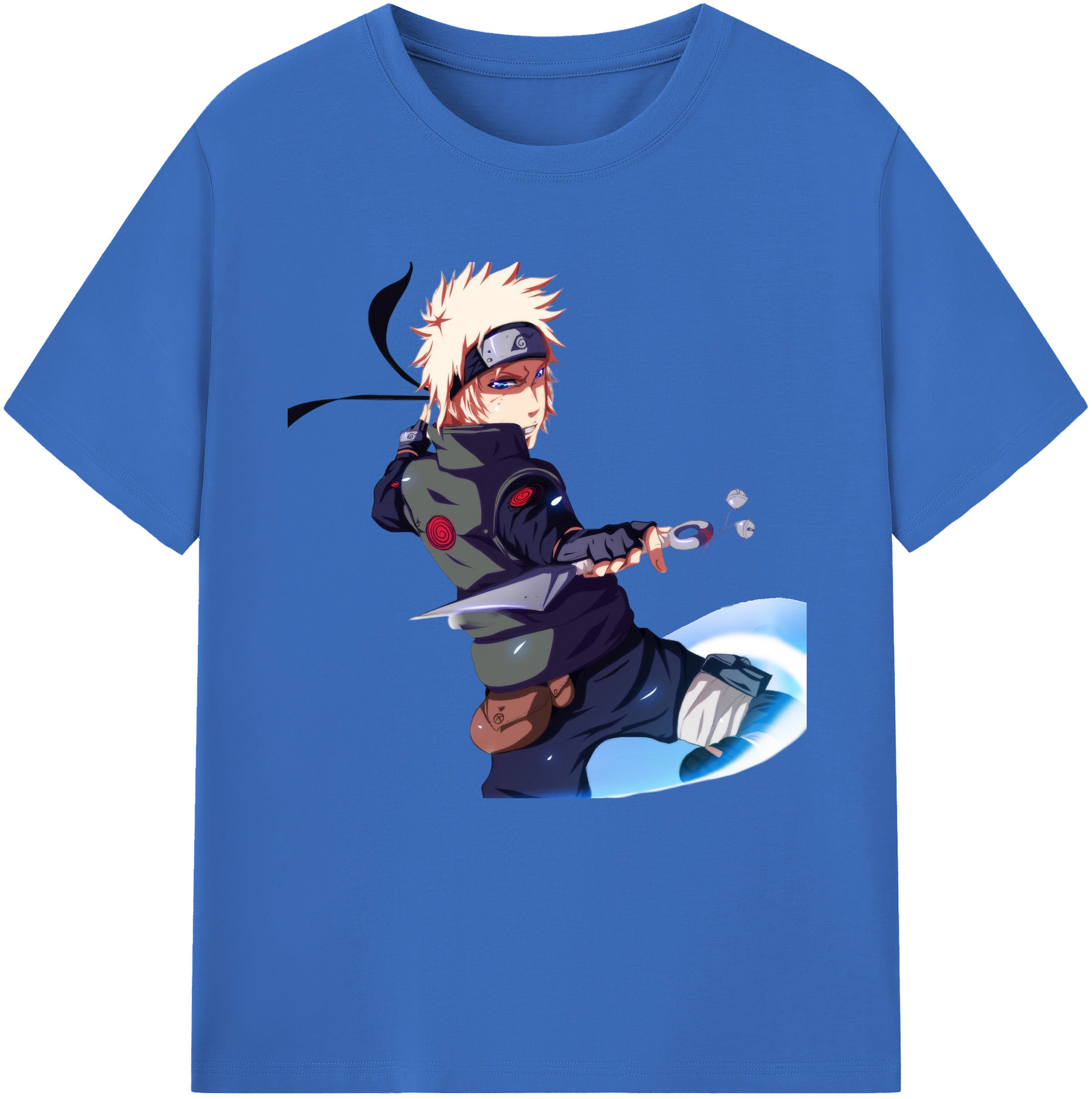 （画像用） NARUTO -ナルト- 波風 ミナト Namikaze Minato 綿100％半袖Tシャツ（フロントプリント）