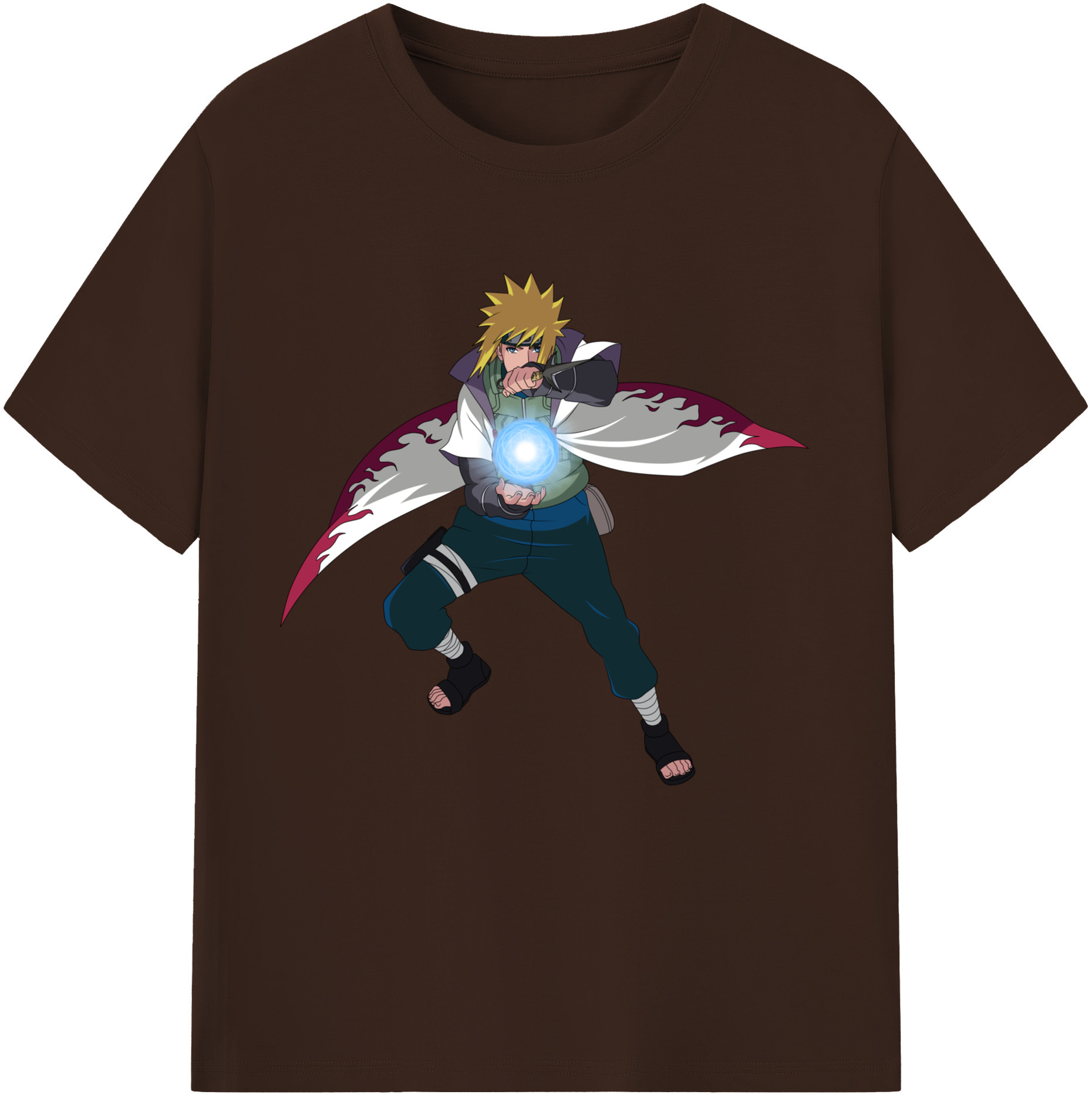 （画像用） NARUTO -ナルト- 波風 ミナト Namikaze Minato 綿100％半袖Tシャツ（フロントプリント）