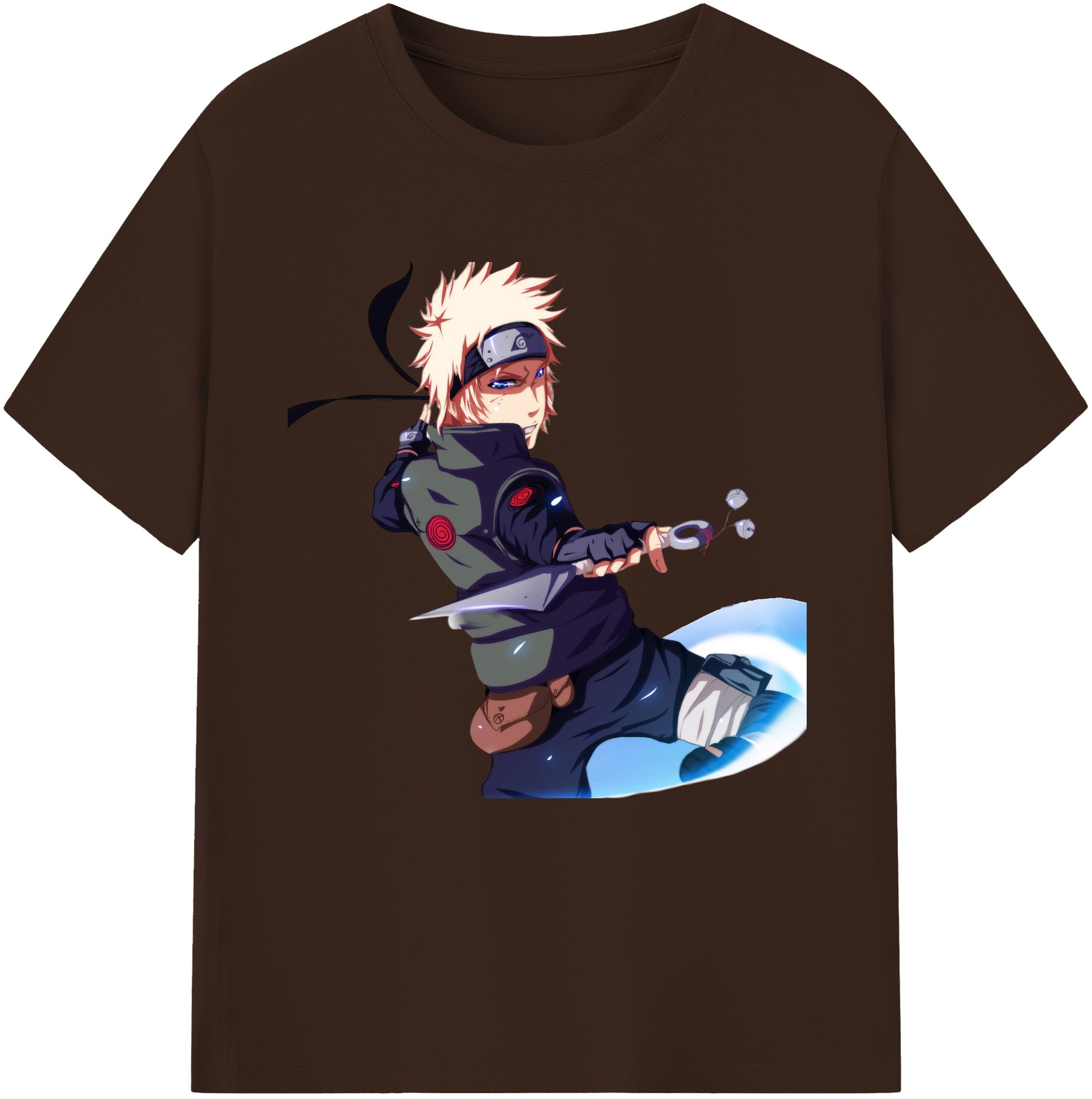 （画像用） NARUTO -ナルト- 波風 ミナト Namikaze Minato 綿100％半袖Tシャツ（フロントプリント）