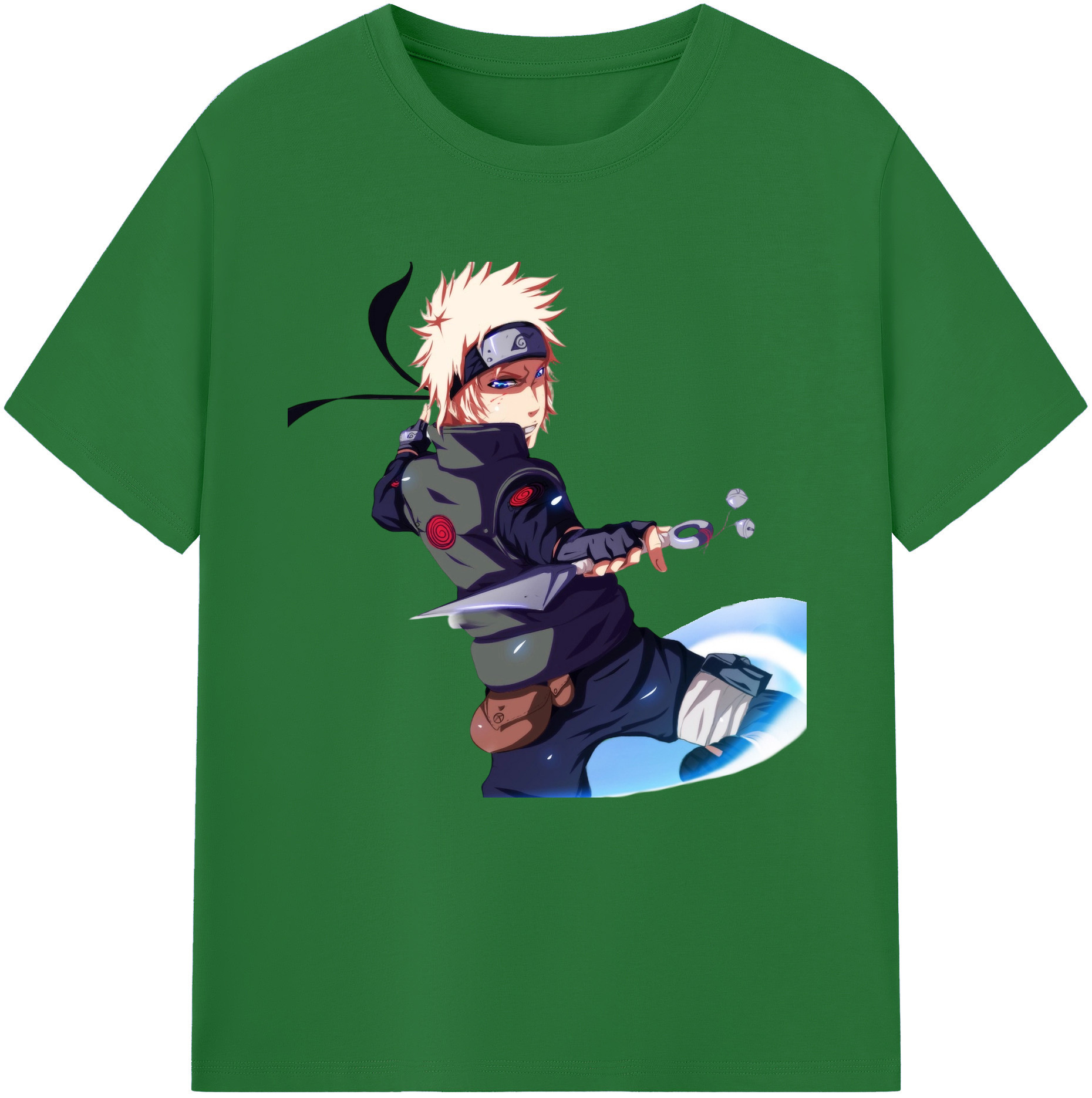 （画像用） NARUTO -ナルト- 波風 ミナト Namikaze Minato 綿100％半袖Tシャツ（フロントプリント）