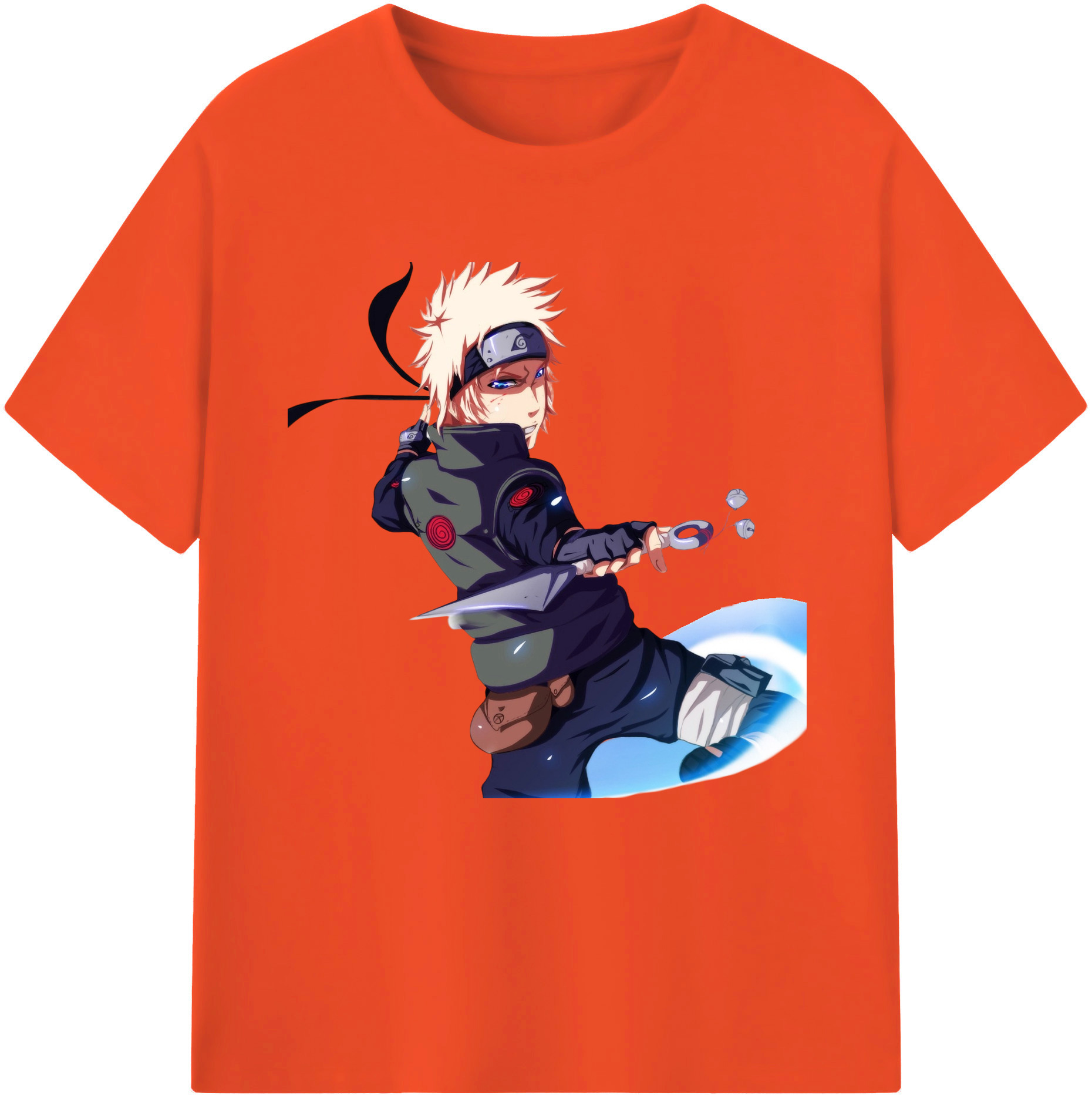 （画像用） NARUTO -ナルト- 波風 ミナト Namikaze Minato 綿100％半袖Tシャツ（フロントプリント）