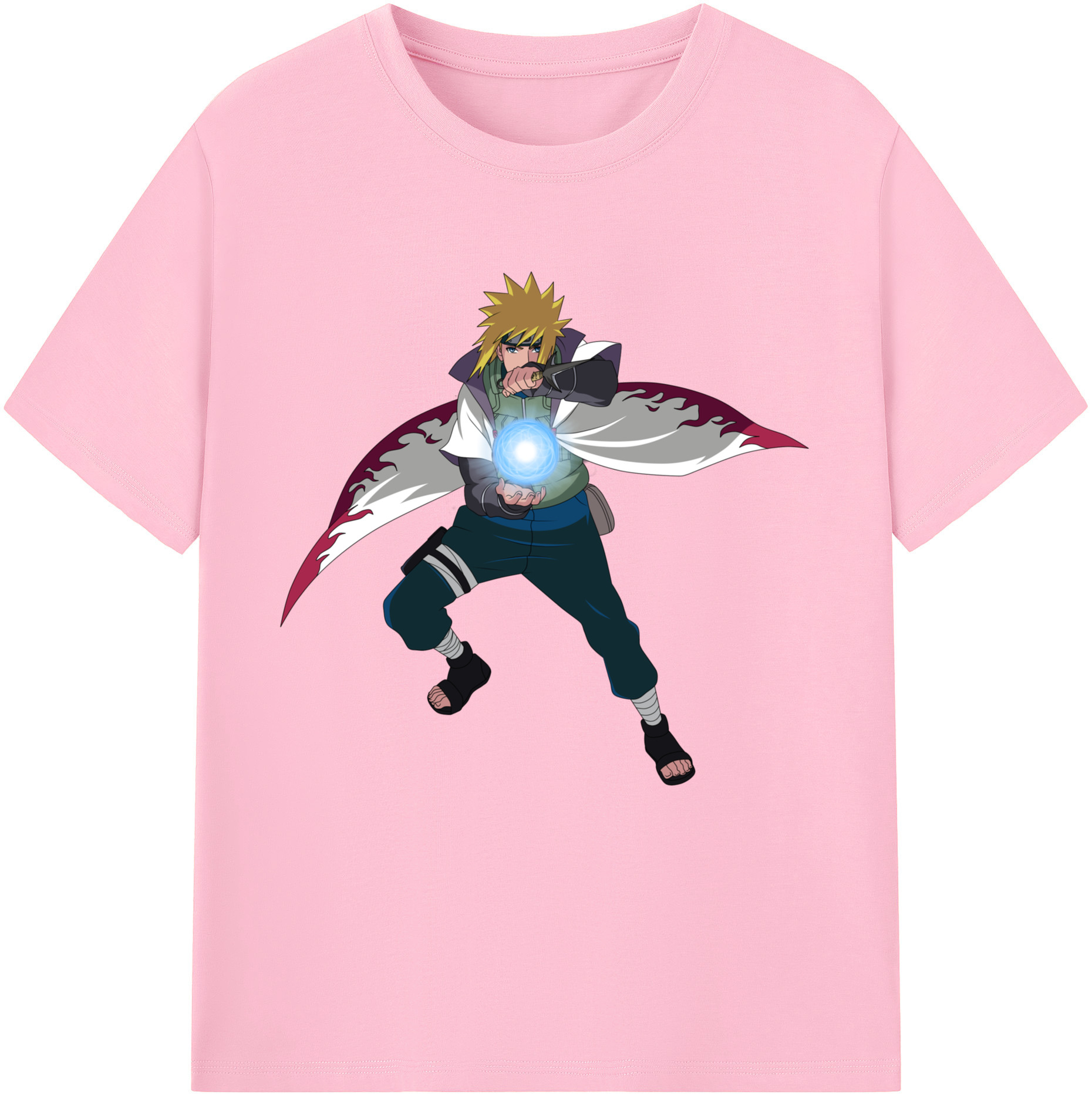 （画像用） NARUTO -ナルト- 波風 ミナト Namikaze Minato 綿100％半袖Tシャツ（フロントプリント）