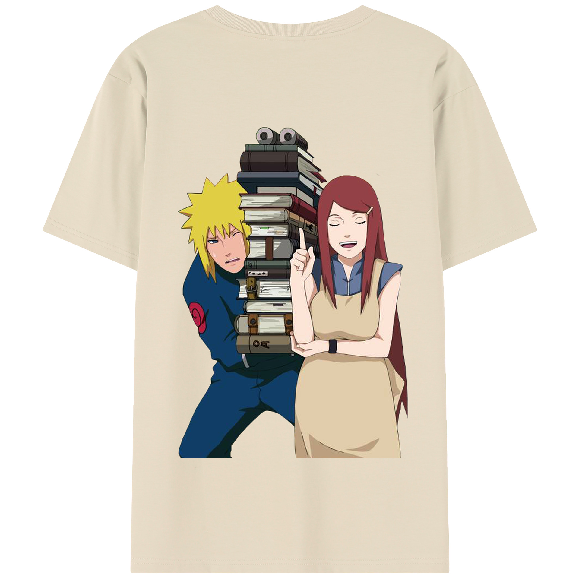 （画像用） NARUTO -ナルト- 波風 ミナト Namikaze Minato 綿100％半袖Tシャツ（背面プリント）