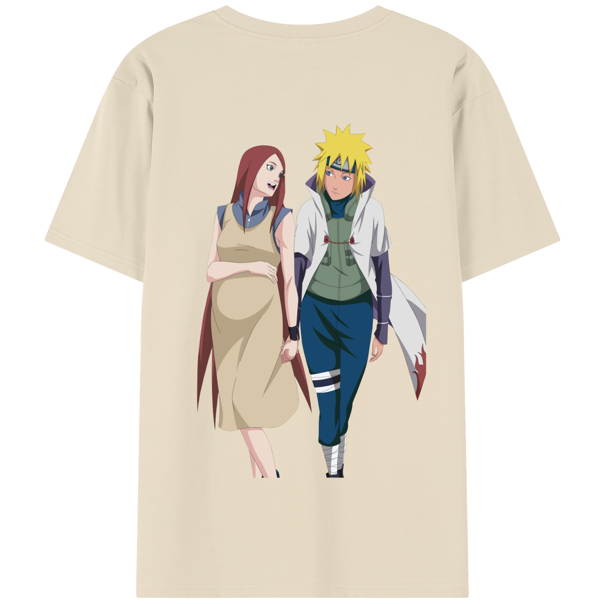 （画像用） NARUTO -ナルト- 波風 ミナト Namikaze Minato 綿100％半袖Tシャツ（背面プリント）