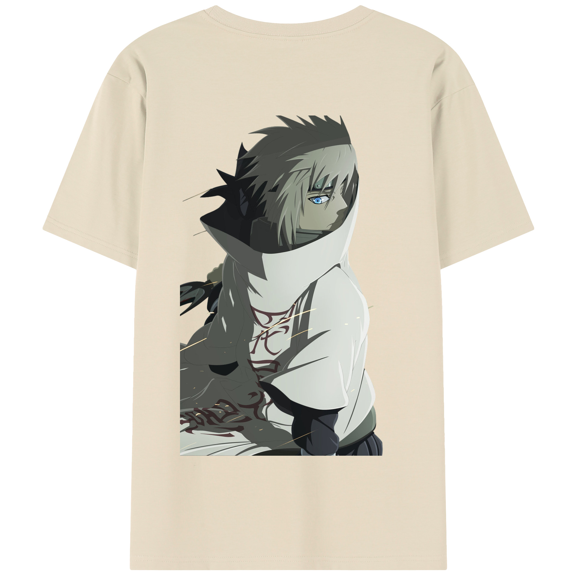 （画像用） NARUTO -ナルト- 波風 ミナト Namikaze Minato 綿100％半袖Tシャツ（背面プリント）