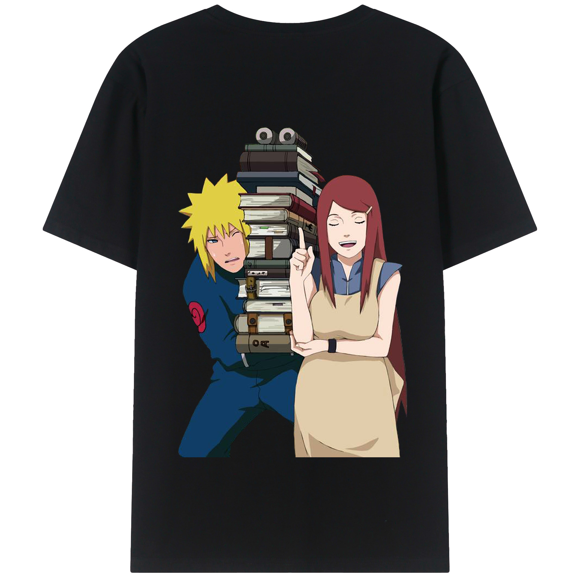 （画像用） NARUTO -ナルト- 波風 ミナト Namikaze Minato 綿100％半袖Tシャツ（背面プリント）