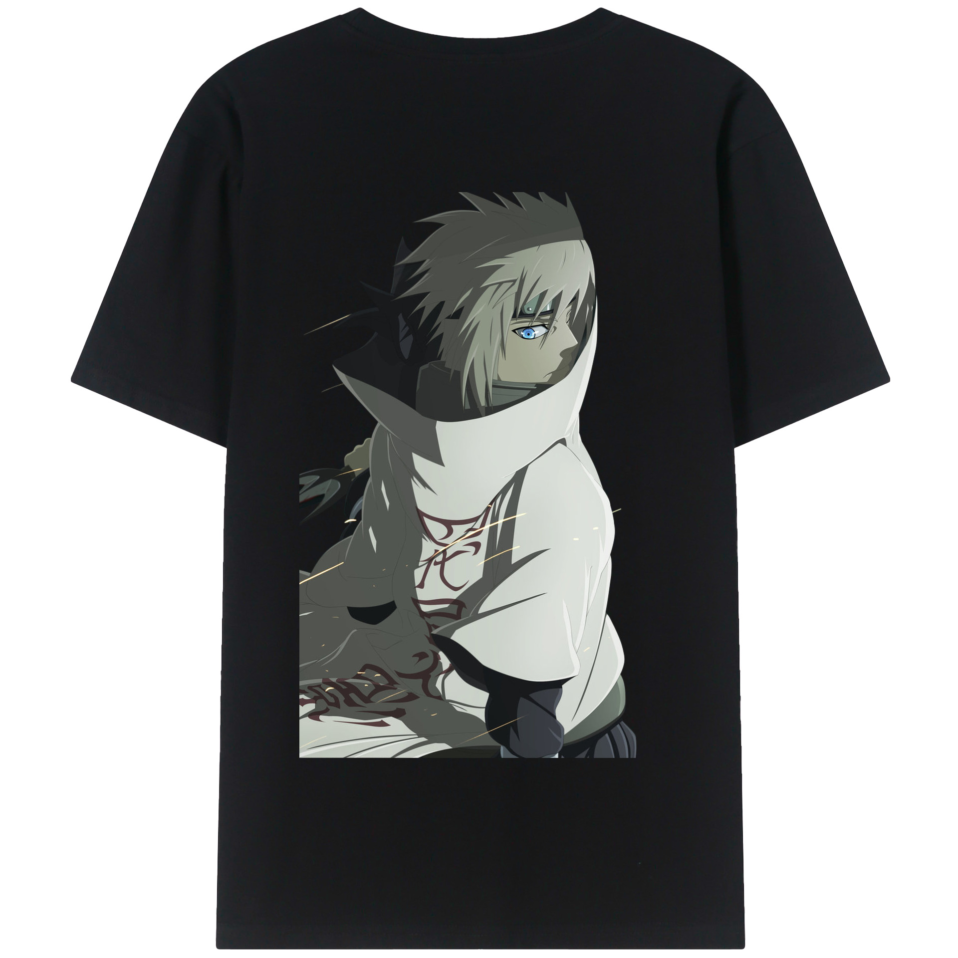 （画像用） NARUTO -ナルト- 波風 ミナト Namikaze Minato 綿100％半袖Tシャツ（背面プリント）