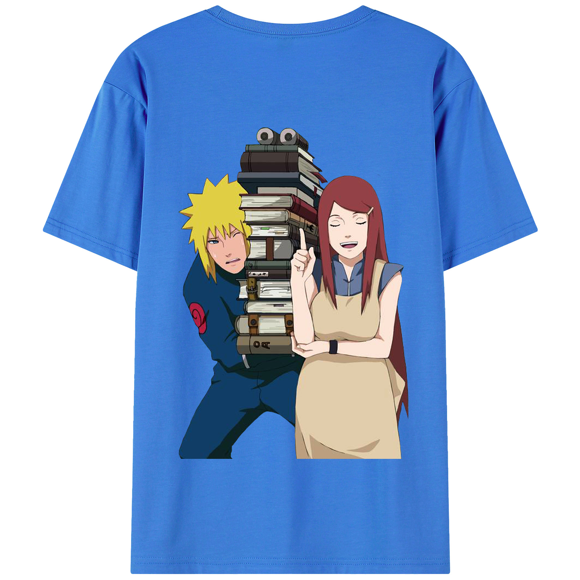 （画像用） NARUTO -ナルト- 波風 ミナト Namikaze Minato 綿100％半袖Tシャツ（背面プリント）