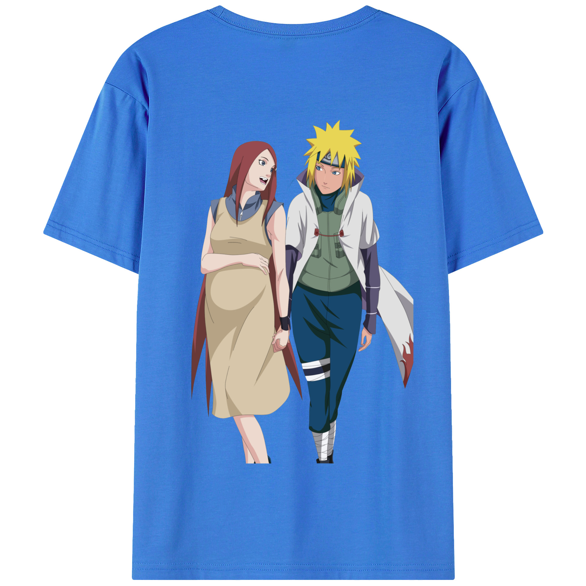 （画像用） NARUTO -ナルト- 波風 ミナト Namikaze Minato 綿100％半袖Tシャツ（背面プリント）