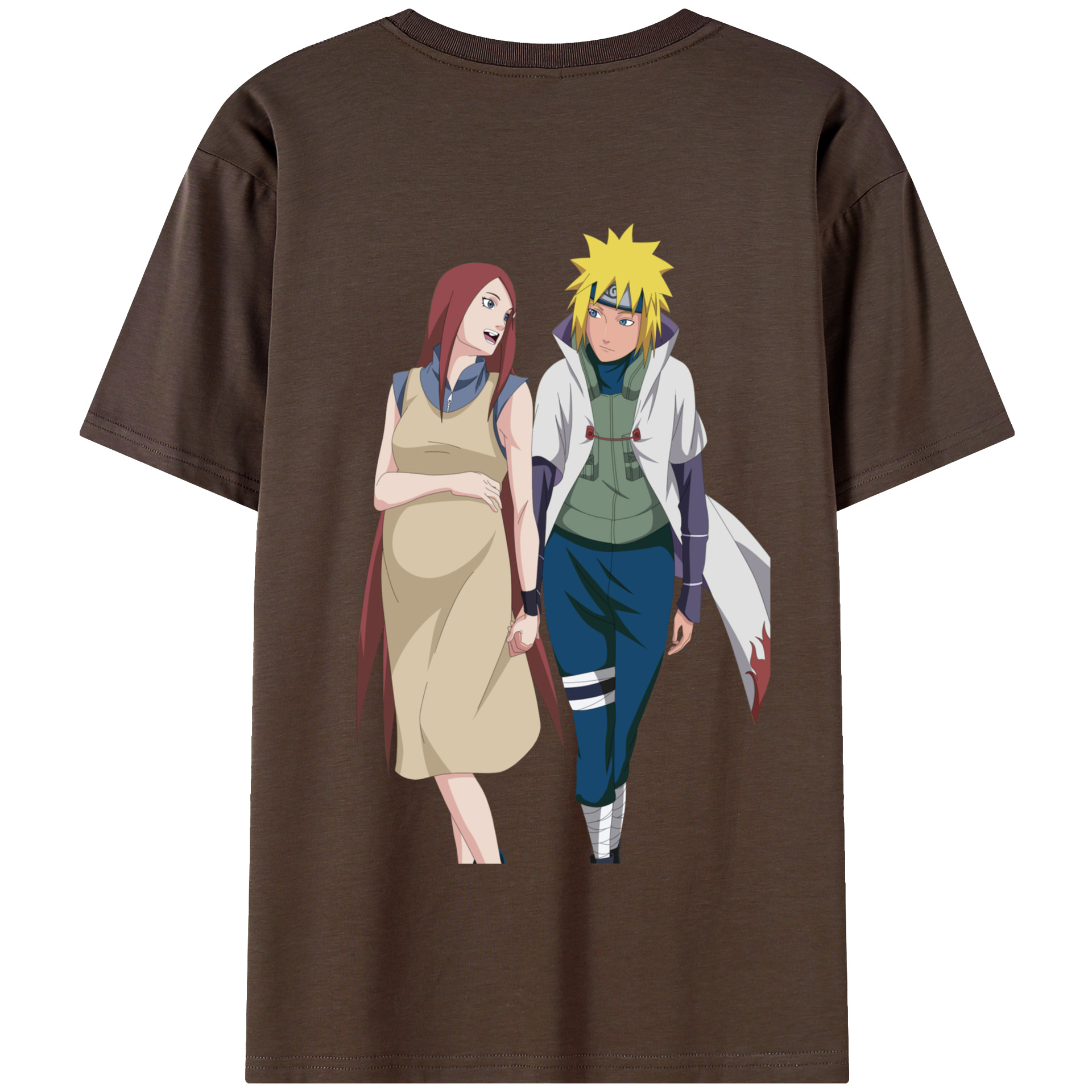（画像用） NARUTO -ナルト- 波風 ミナト Namikaze Minato 綿100％半袖Tシャツ（背面プリント）