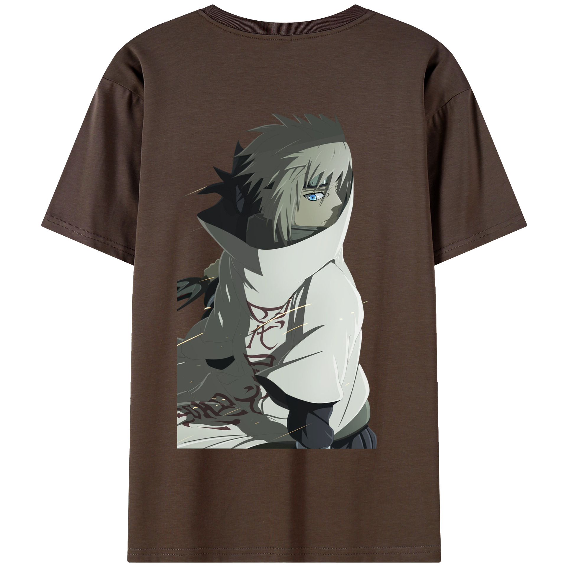 （画像用） NARUTO -ナルト- 波風 ミナト Namikaze Minato 綿100％半袖Tシャツ（背面プリント）