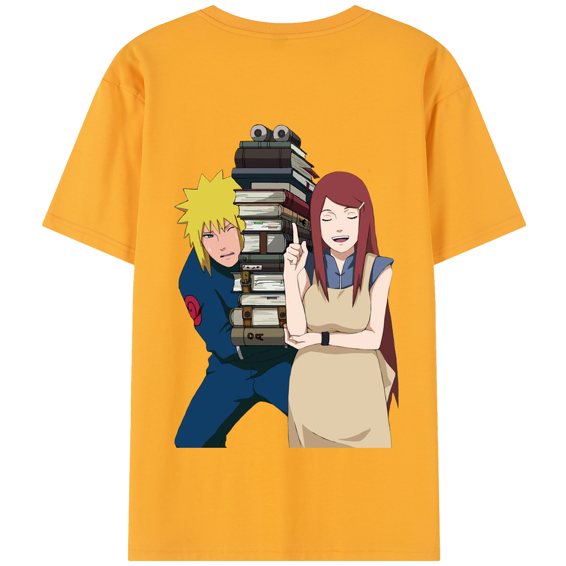 （画像用） NARUTO -ナルト- 波風 ミナト Namikaze Minato 綿100％半袖Tシャツ（背面プリント）