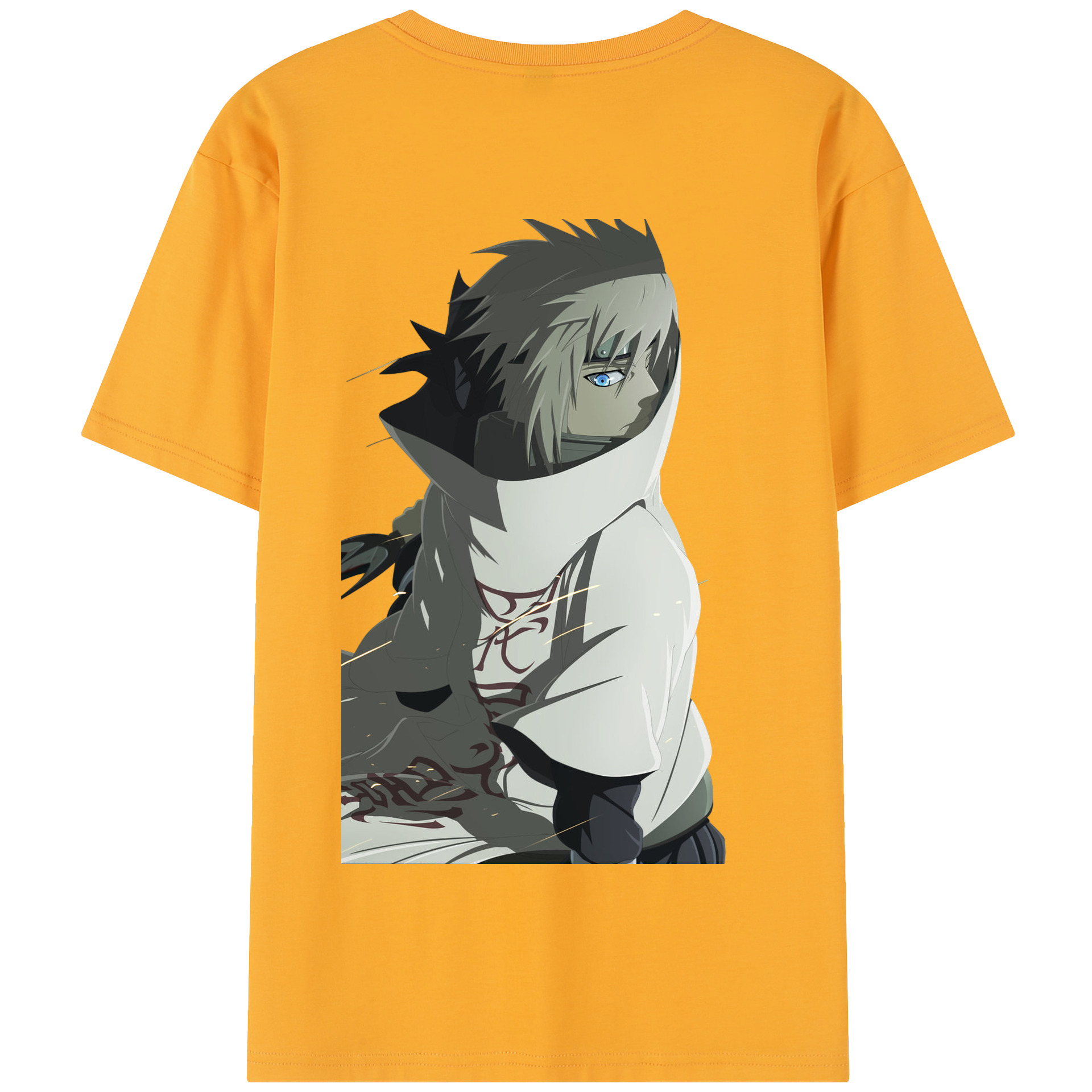 （画像用） NARUTO -ナルト- 波風 ミナト Namikaze Minato 綿100％半袖Tシャツ（背面プリント）