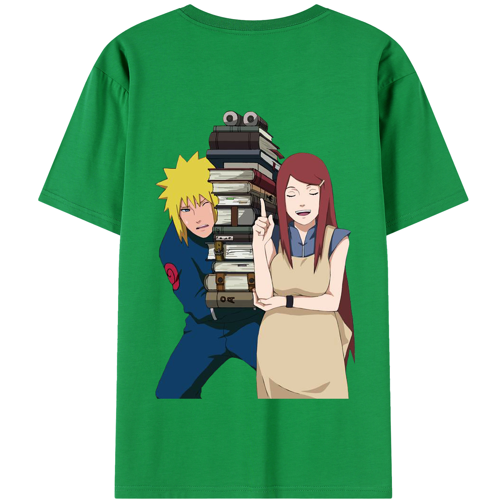 （画像用） NARUTO -ナルト- 波風 ミナト Namikaze Minato 綿100％半袖Tシャツ（背面プリント）