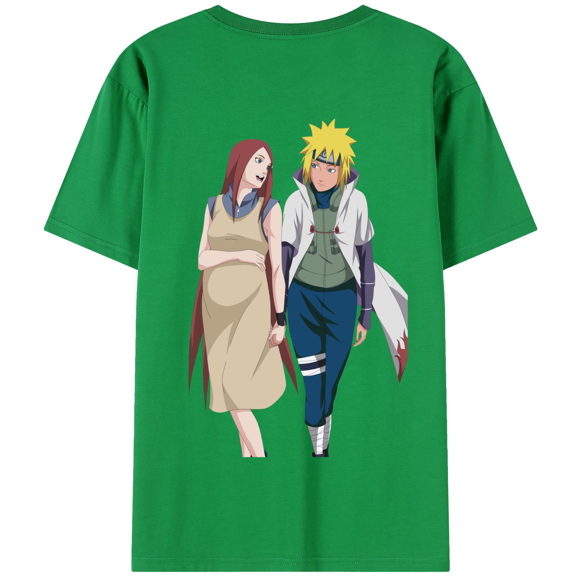 （画像用） NARUTO -ナルト- 波風 ミナト Namikaze Minato 綿100％半袖Tシャツ（背面プリント）