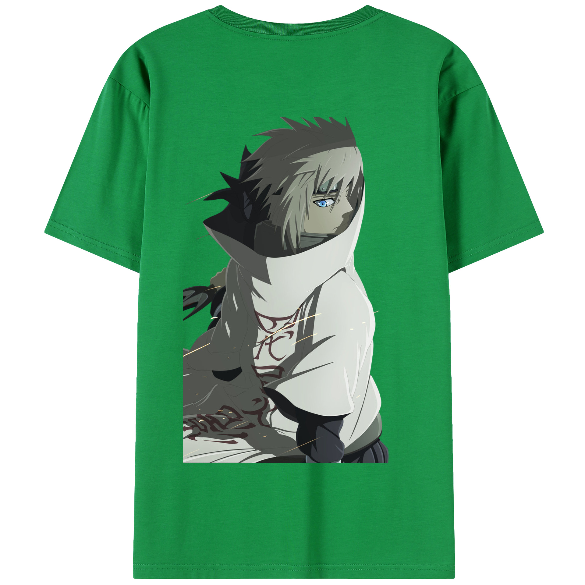 （画像用） NARUTO -ナルト- 波風 ミナト Namikaze Minato 綿100％半袖Tシャツ（背面プリント）