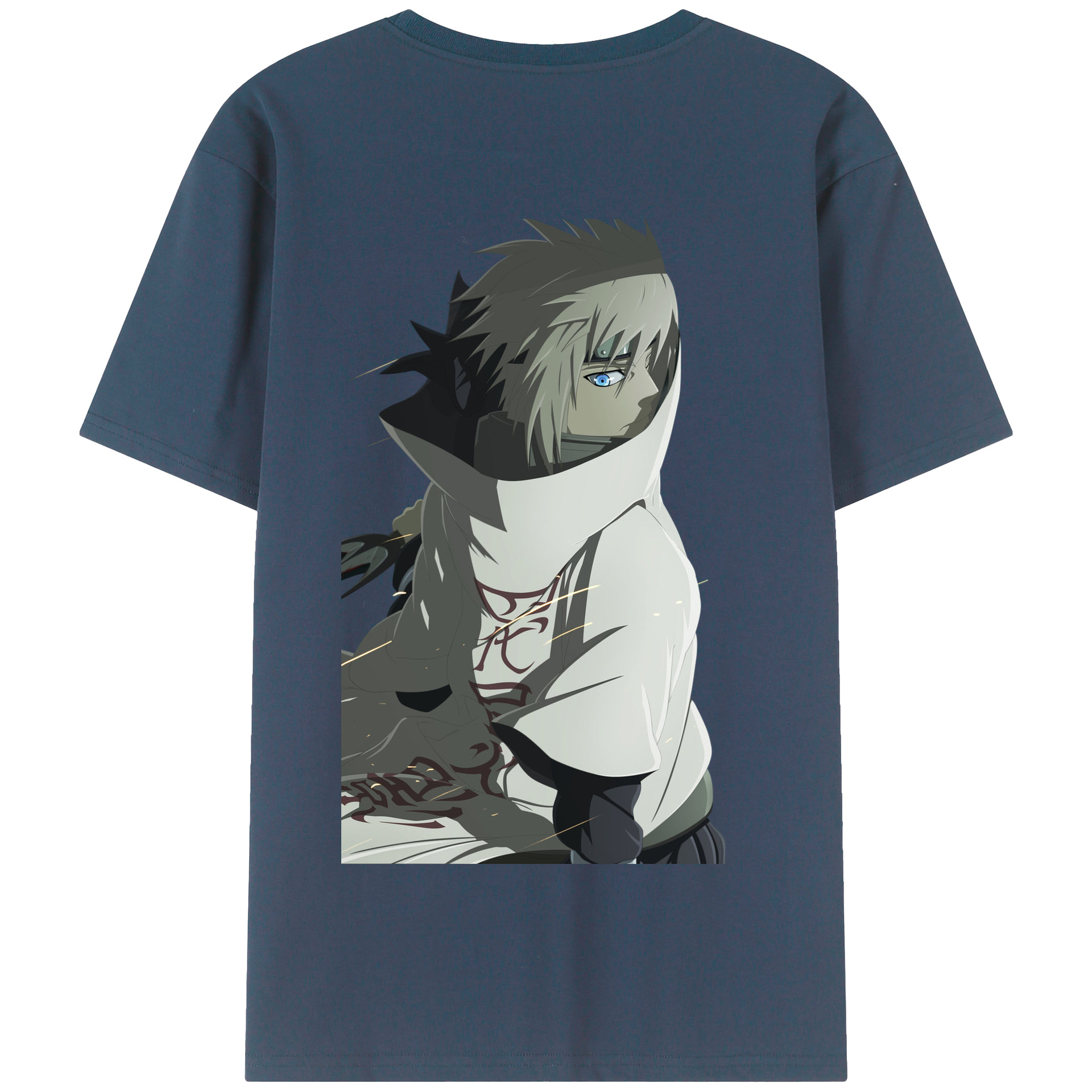 （画像用） NARUTO -ナルト- 波風 ミナト Namikaze Minato 綿100％半袖Tシャツ（背面プリント）