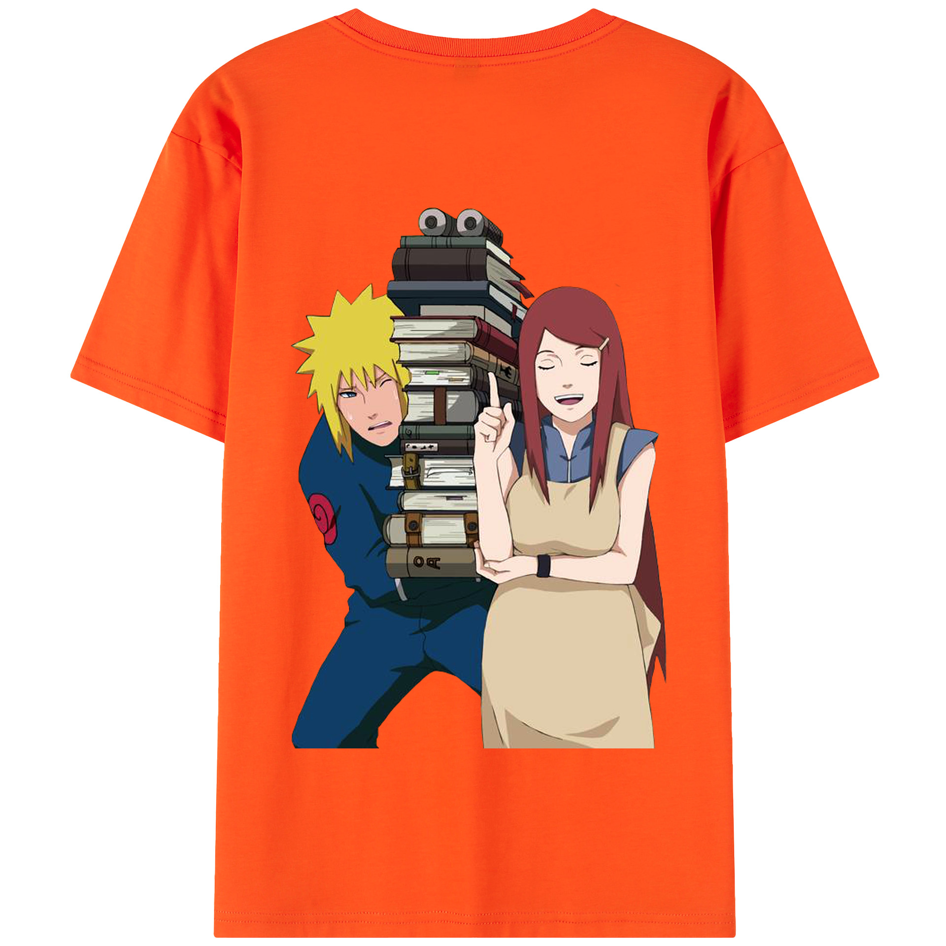 （画像用） NARUTO -ナルト- 波風 ミナト Namikaze Minato 綿100％半袖Tシャツ（背面プリント）