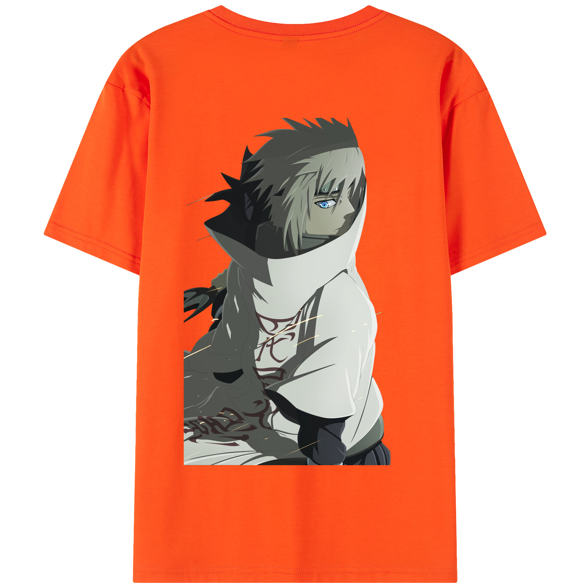 （画像用） NARUTO -ナルト- 波風 ミナト Namikaze Minato 綿100％半袖Tシャツ（背面プリント）