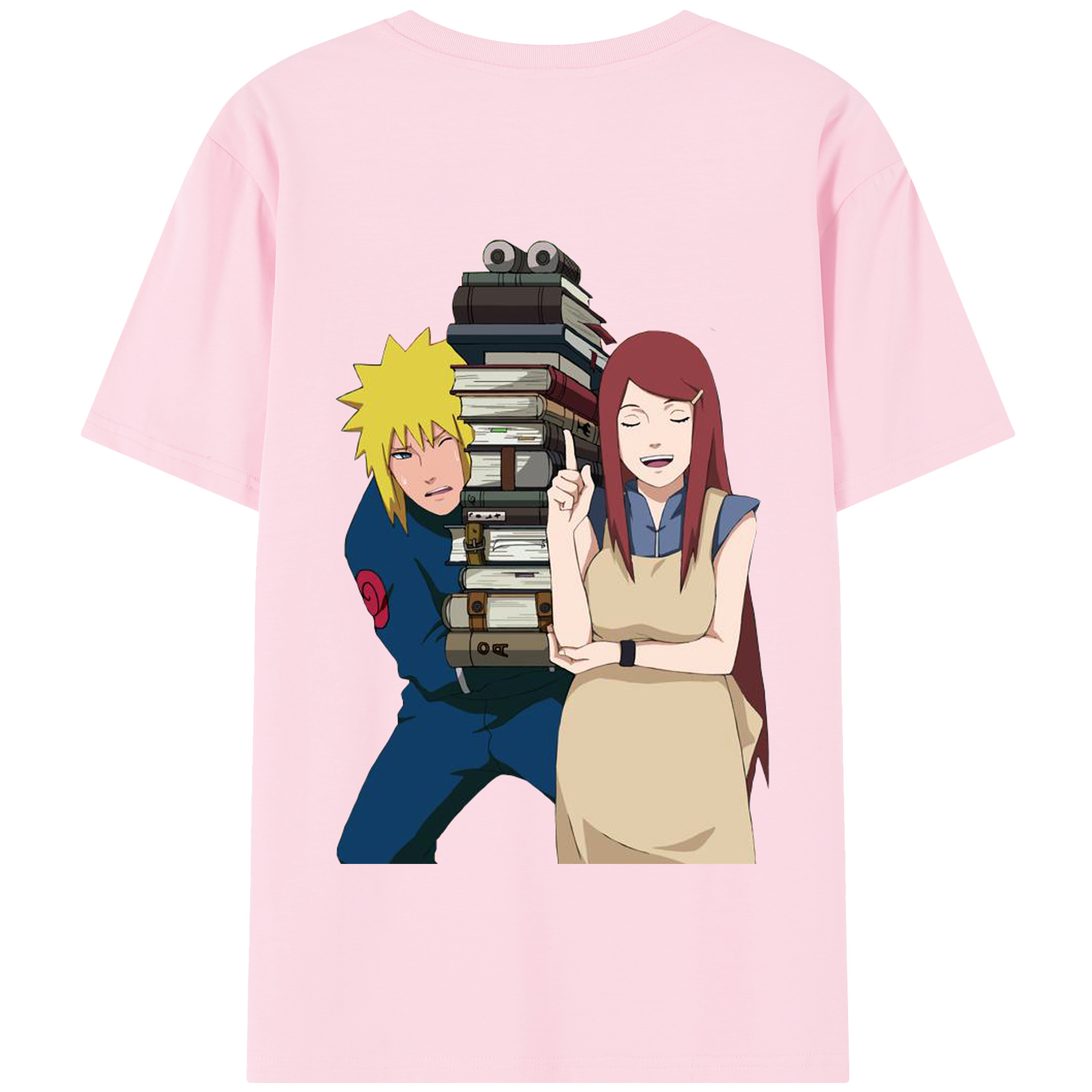 （画像用） NARUTO -ナルト- 波風 ミナト Namikaze Minato 綿100％半袖Tシャツ（背面プリント）