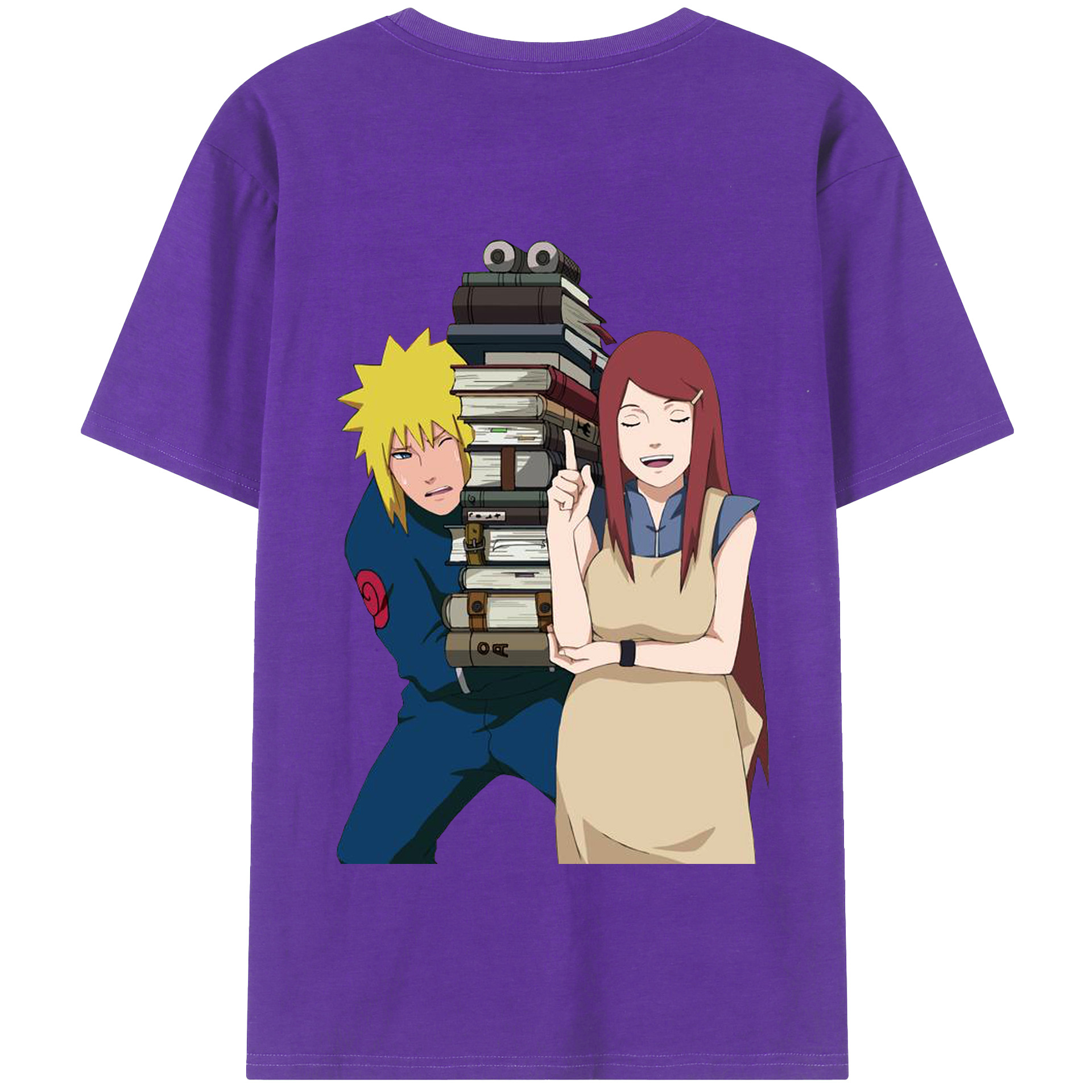 （画像用） NARUTO -ナルト- 波風 ミナト Namikaze Minato 綿100％半袖Tシャツ（背面プリント）