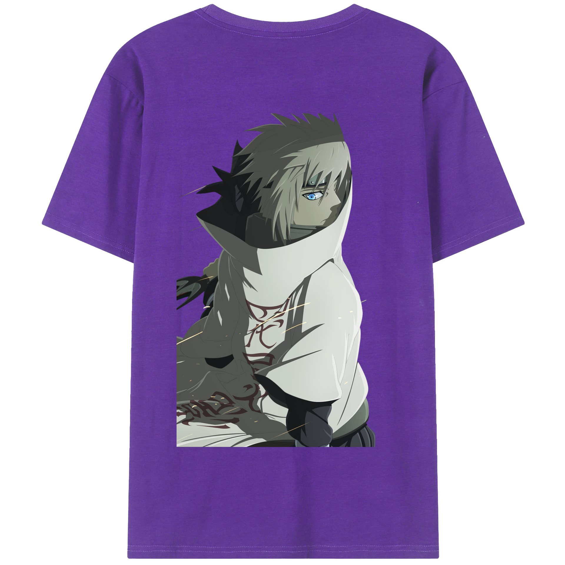 （画像用） NARUTO -ナルト- 波風 ミナト Namikaze Minato 綿100％半袖Tシャツ（背面プリント）