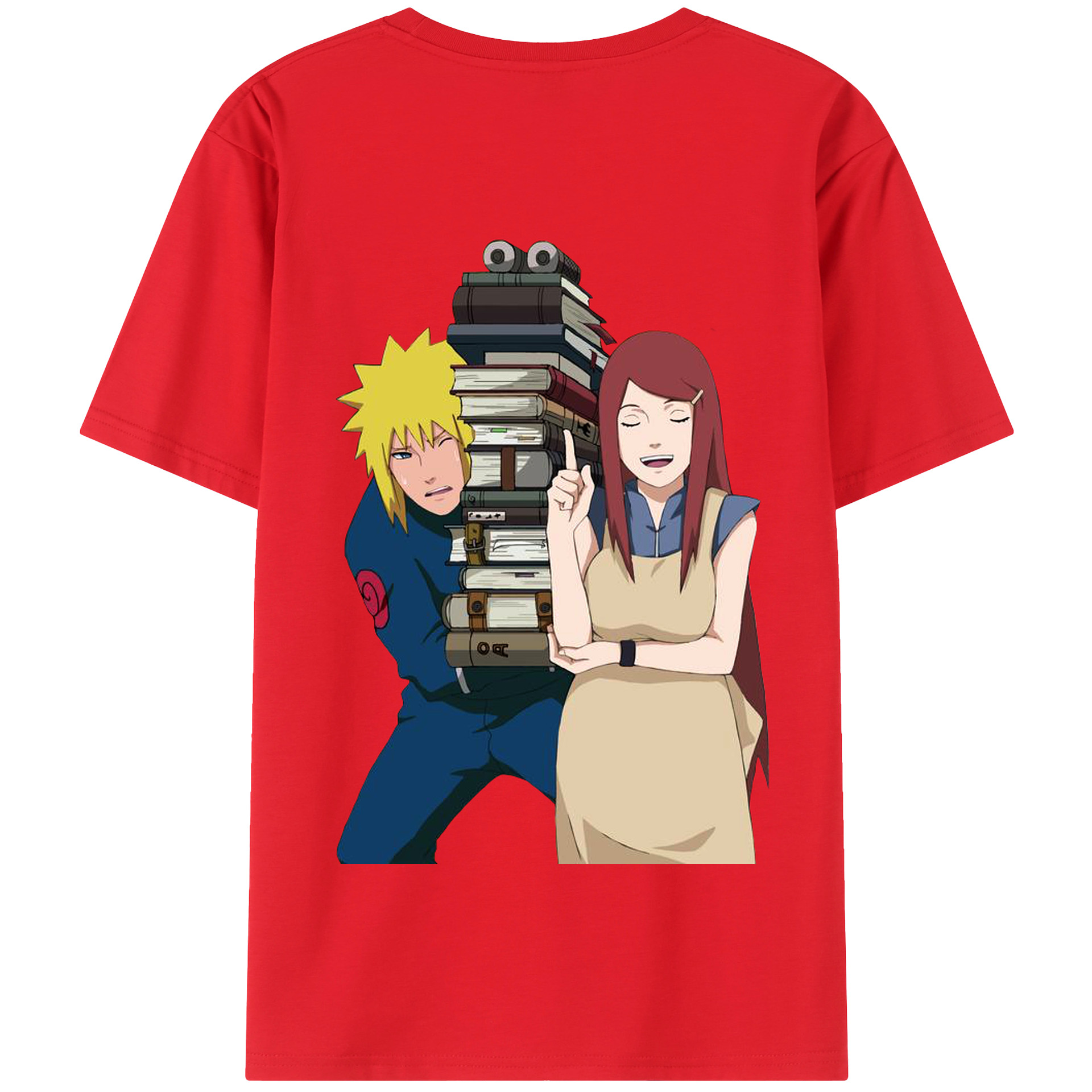 （画像用） NARUTO -ナルト- 波風 ミナト Namikaze Minato 綿100％半袖Tシャツ（背面プリント）