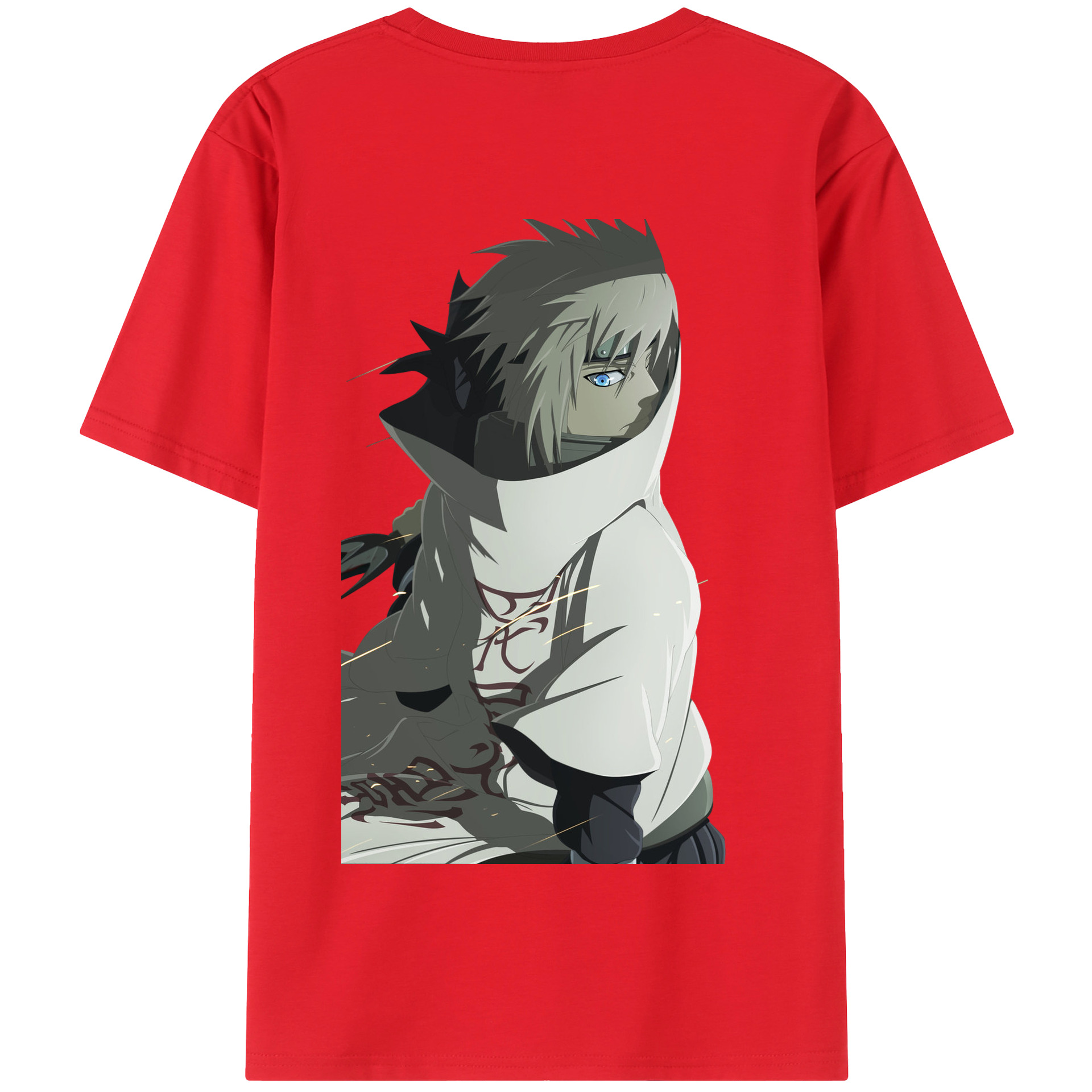 （画像用） NARUTO -ナルト- 波風 ミナト Namikaze Minato 綿100％半袖Tシャツ（背面プリント）