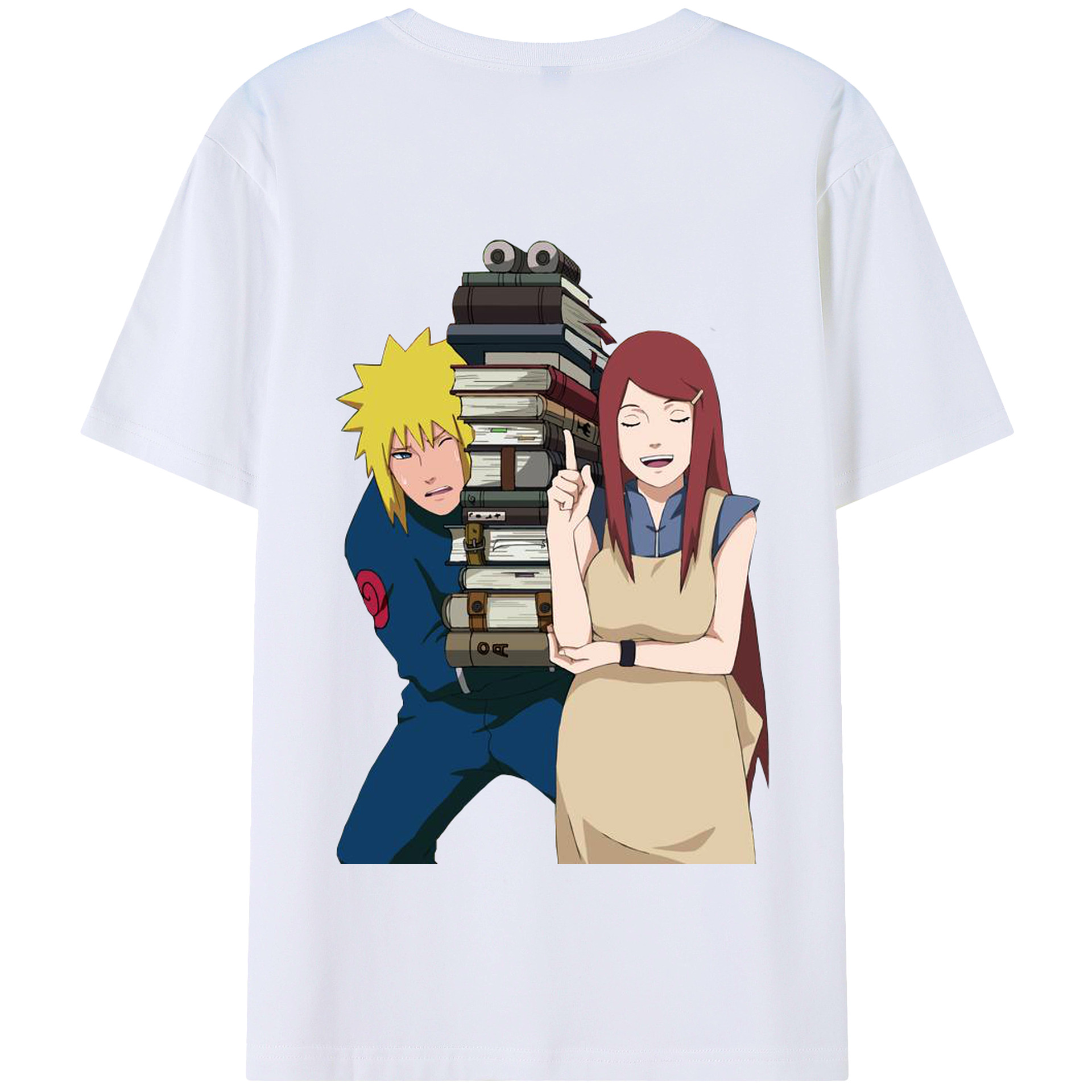 （画像用） NARUTO -ナルト- 波風 ミナト Namikaze Minato 綿100％半袖Tシャツ（背面プリント）