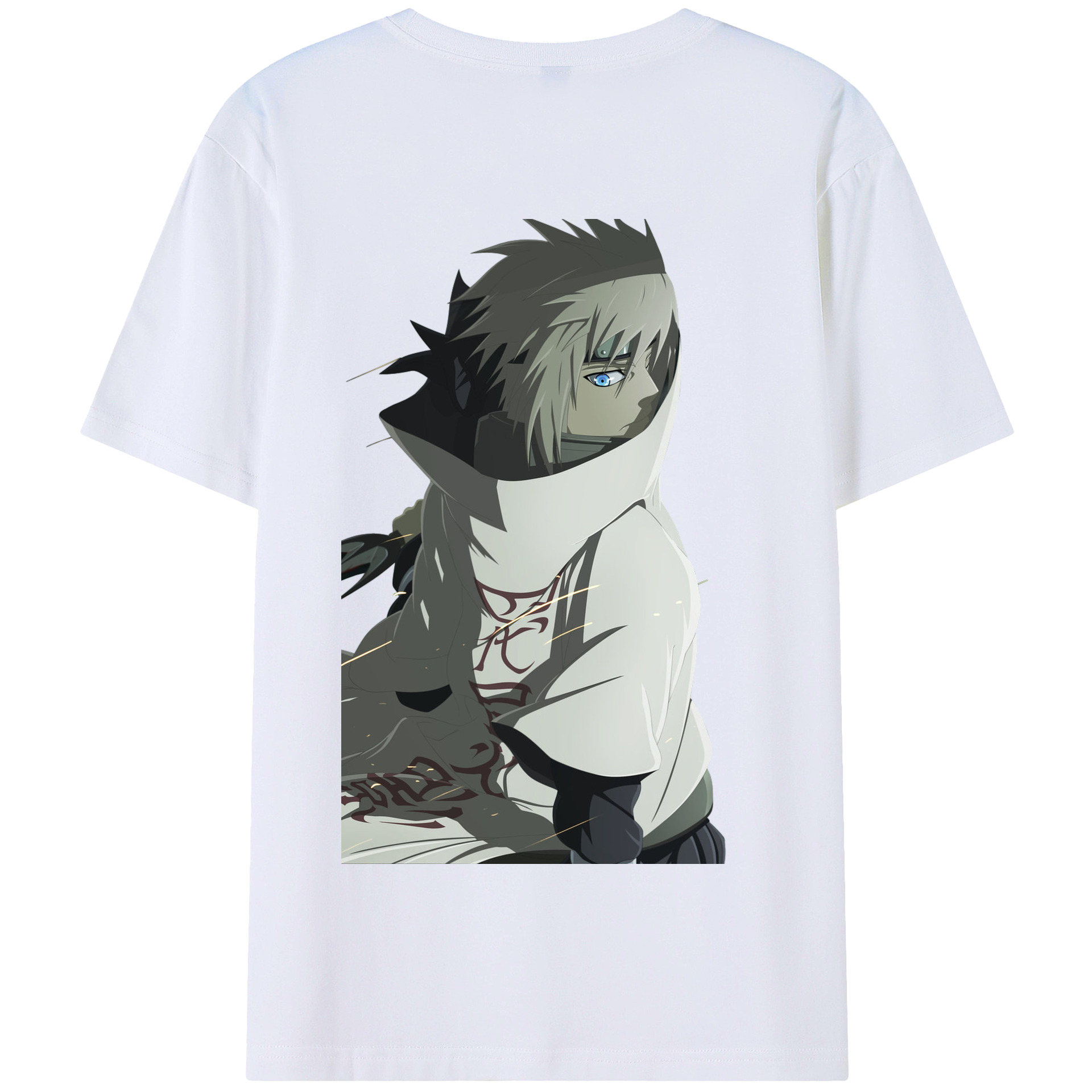 （画像用） NARUTO -ナルト- 波風 ミナト Namikaze Minato 綿100％半袖Tシャツ（背面プリント）