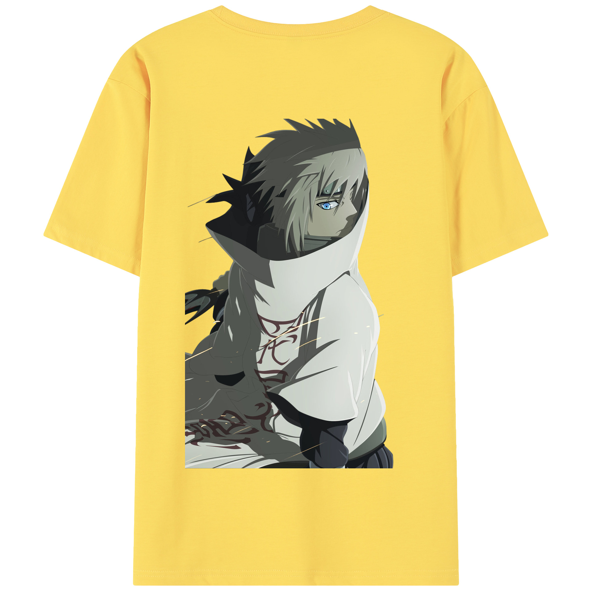 （画像用） NARUTO -ナルト- 波風 ミナト Namikaze Minato 綿100％半袖Tシャツ（背面プリント）