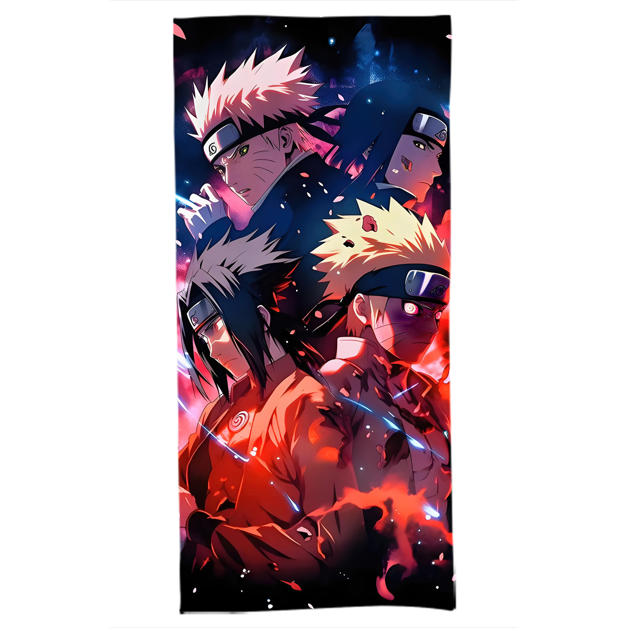 （画像用） NARUTO -ナルト- NARUTO -ナルト- 疾風伝 大判バスタオル 70×140cm 吸水速乾 柔らかい肌触り